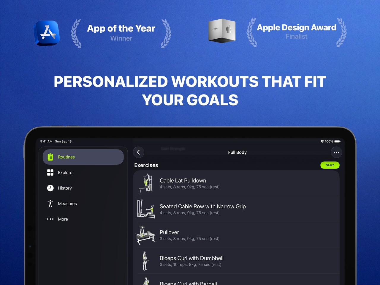 SmartGym: Gym & Home Workouts iPad screenshot 1