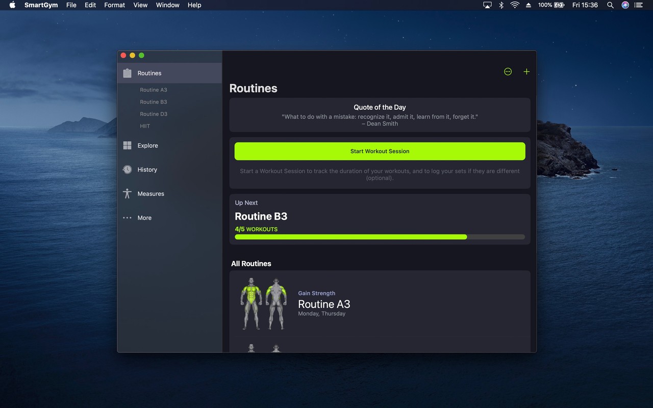 SmartGym: Gym & Home Workouts Mac screenshot 1