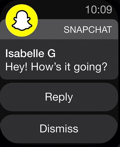 Snapchat Apple Watch screenshot 2