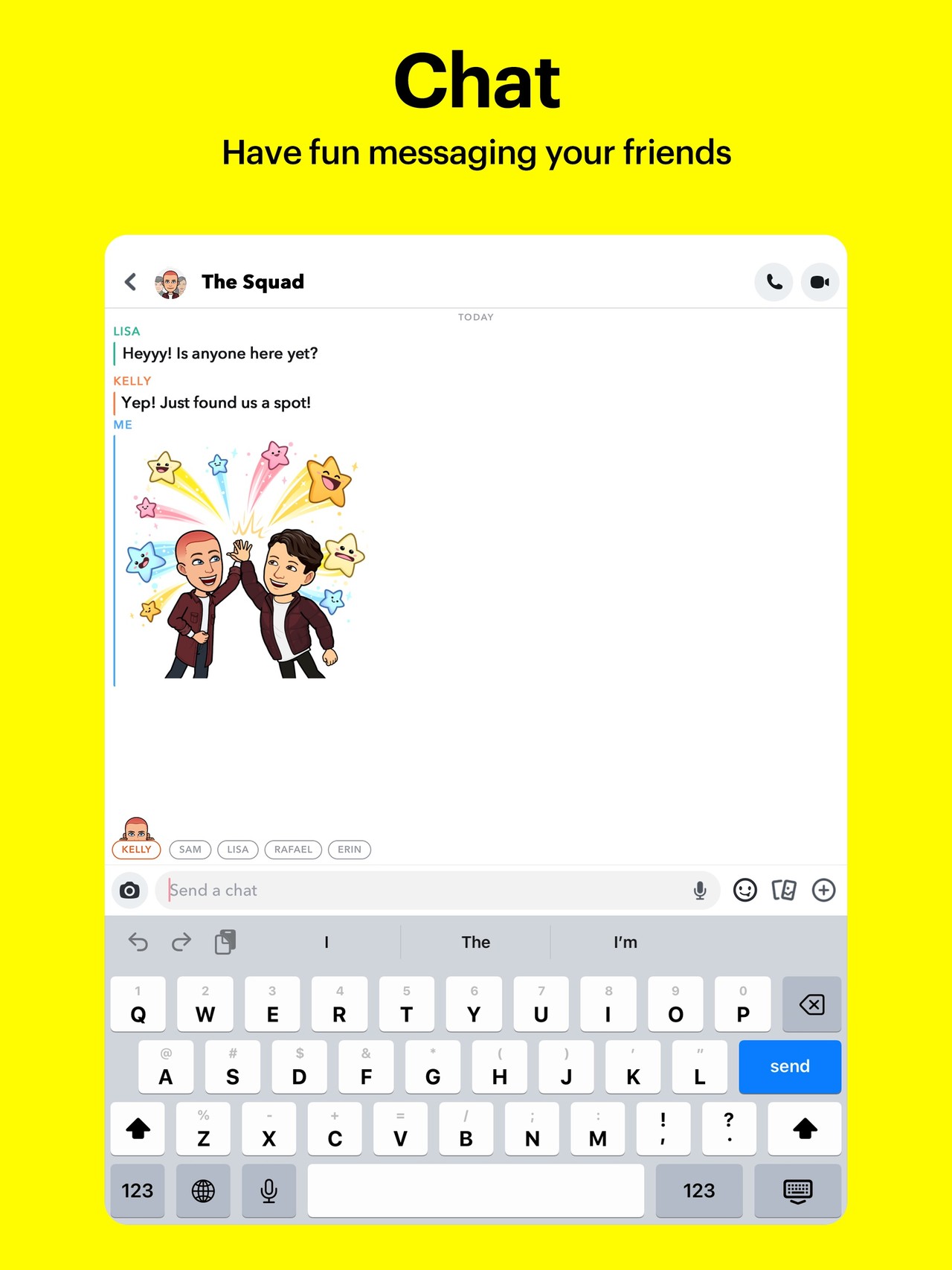 Snapchat iPad screenshot 2