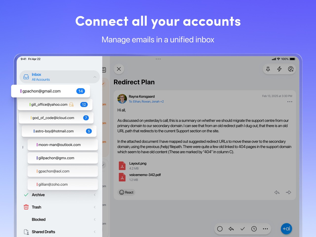 Spark Mail: AI Email Assistant iPad screenshot 2