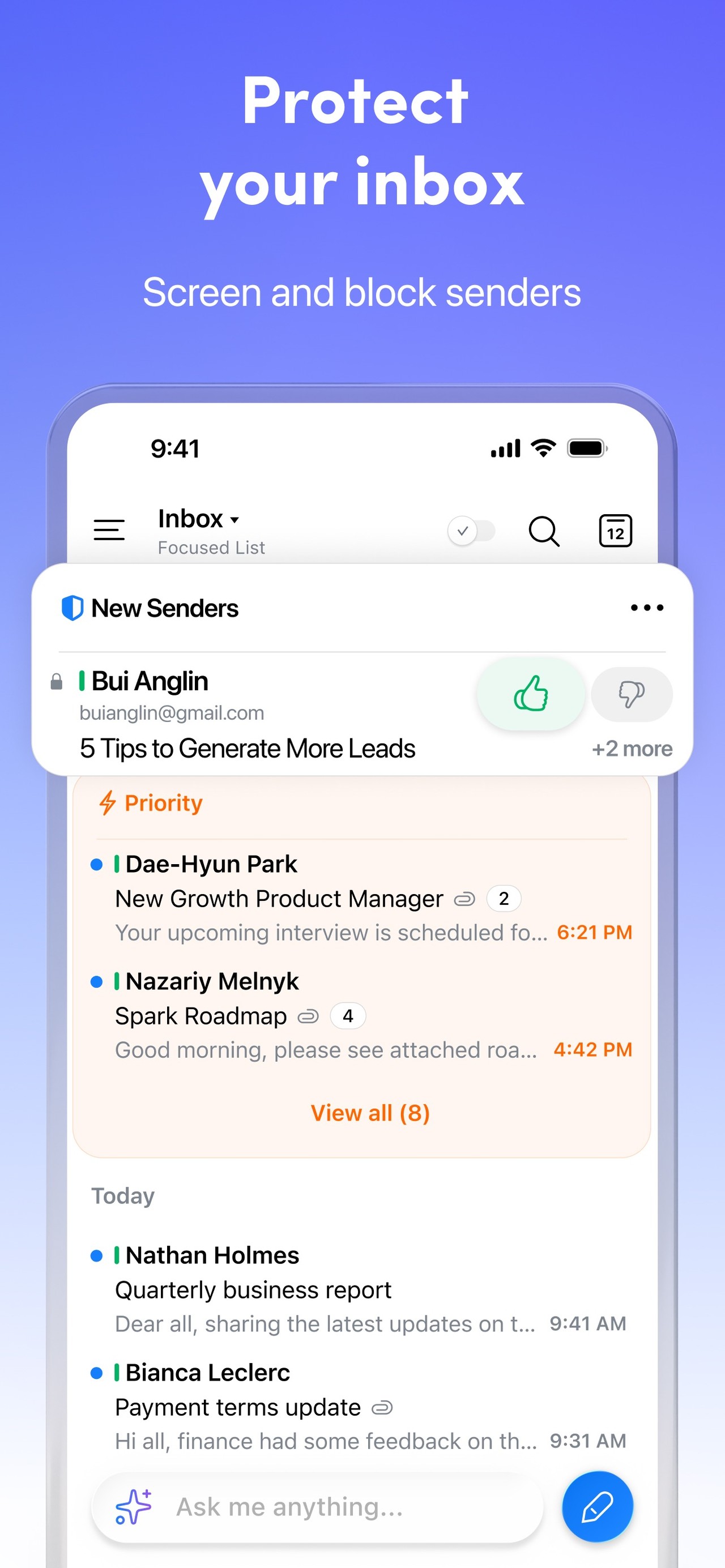 Spark Mail: AI Email Assistant iPhone screenshot 5