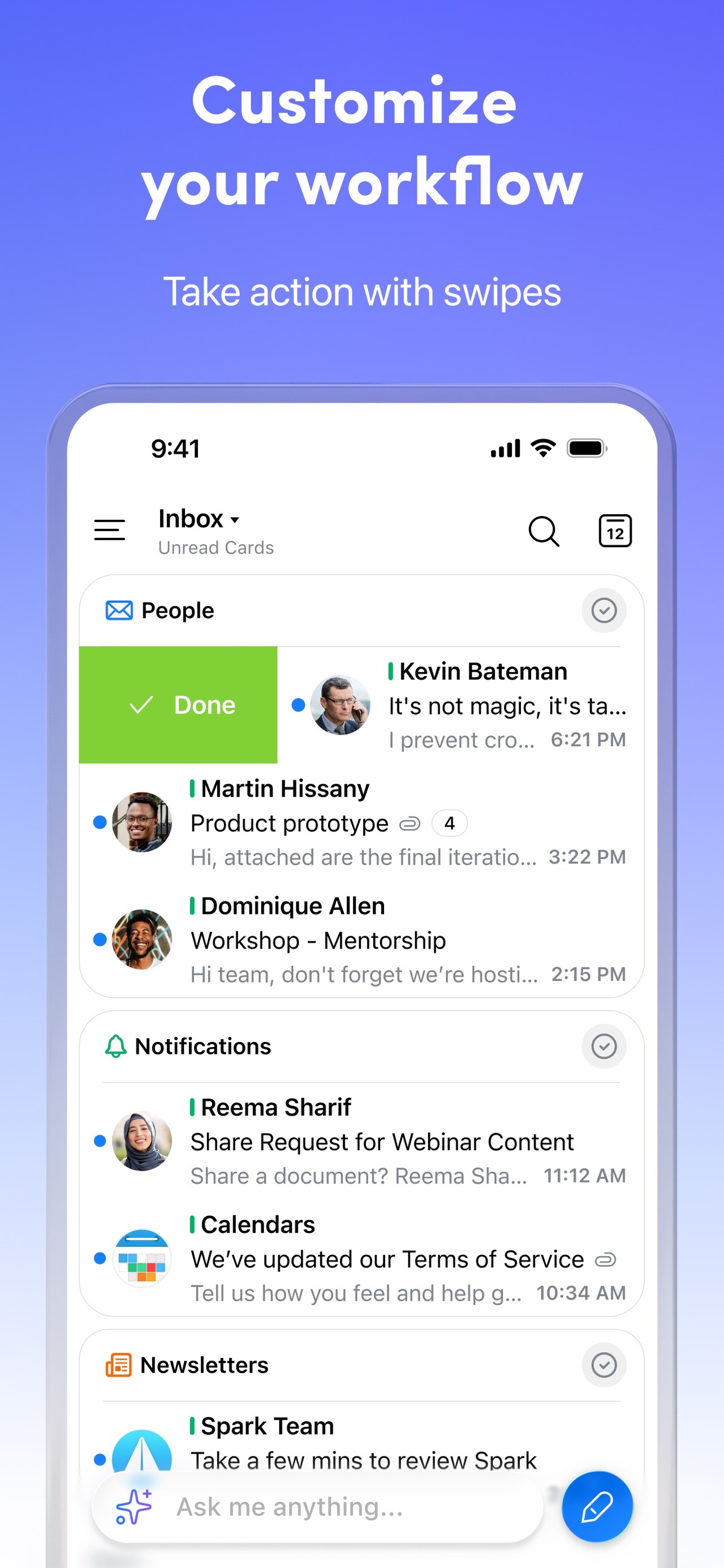 Spark Mail: AI Email Assistant iPhone screenshot 6