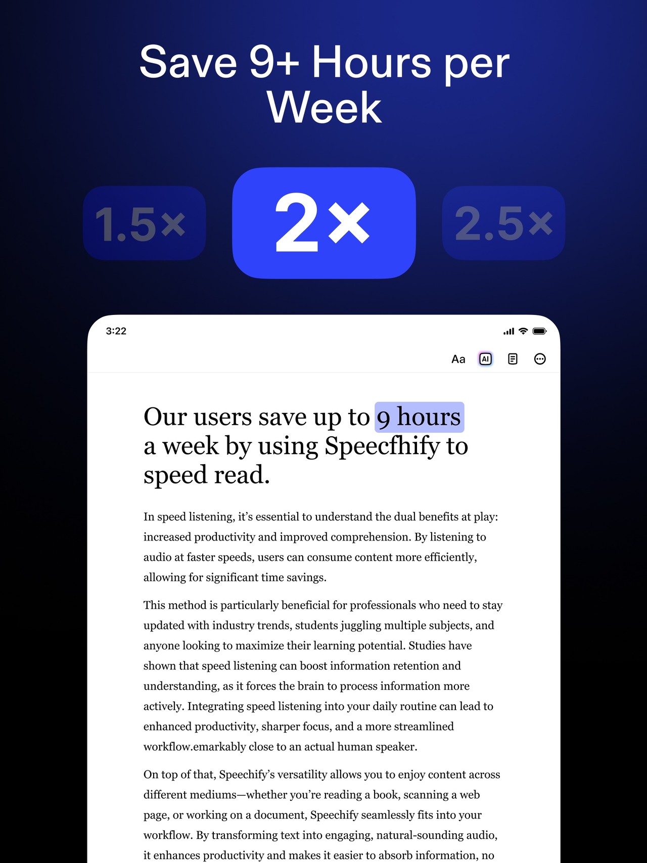 Speechify – Text to Speech PDF iPad screenshot 4