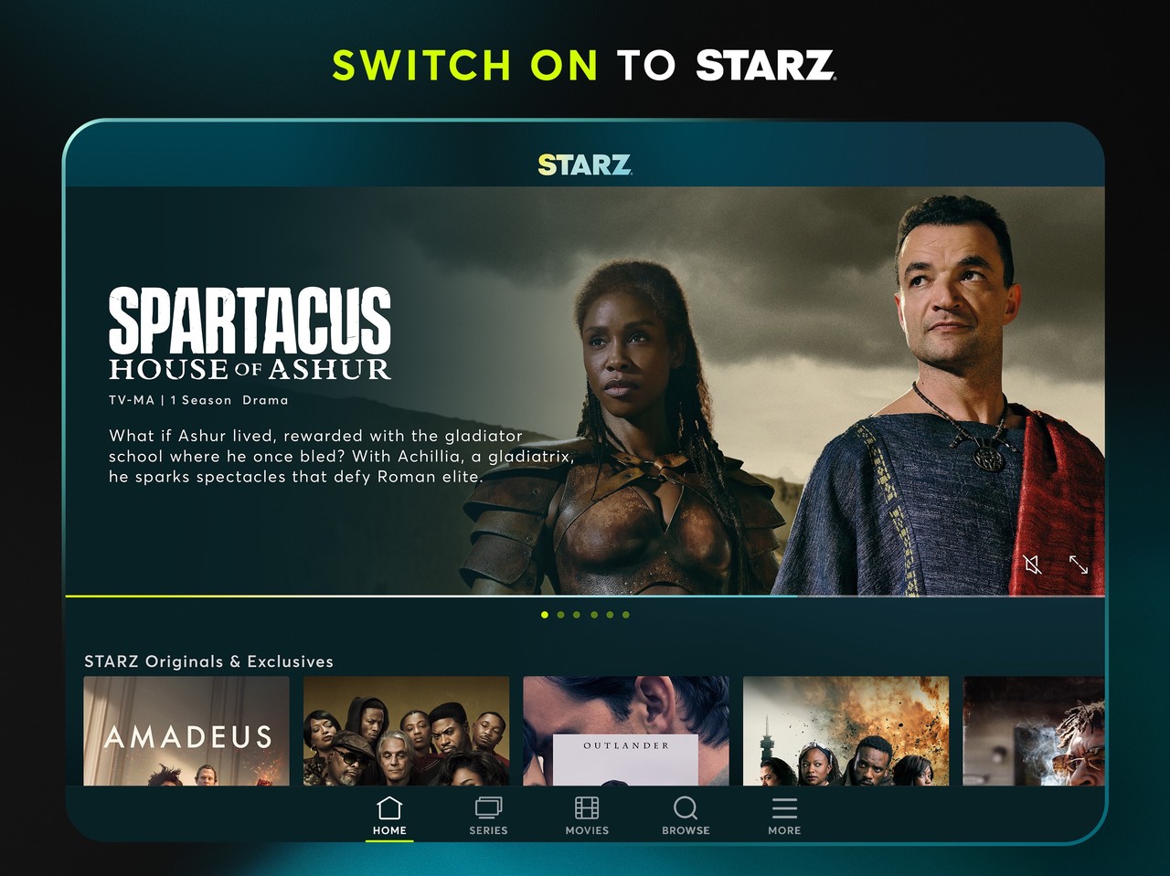 STARZ iPad screenshot 1