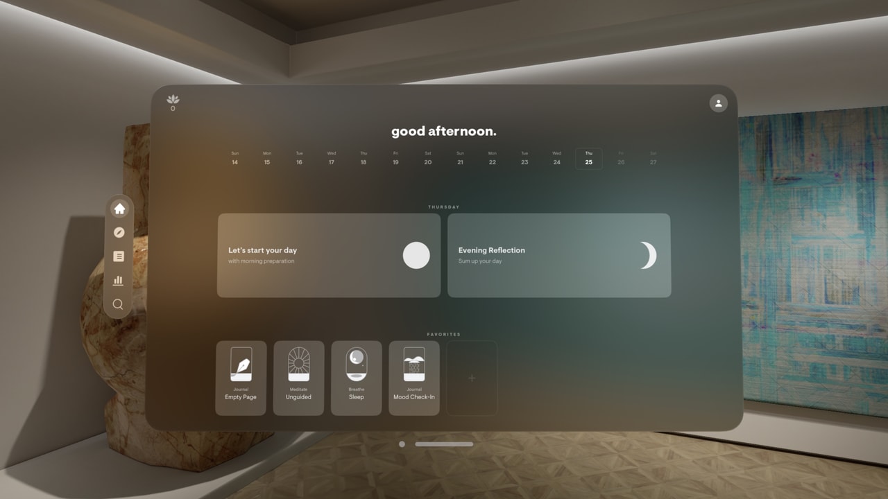 stoic. journal & mental health Apple Vision screenshot 1