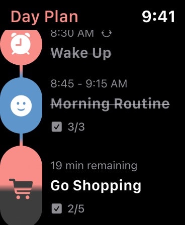 Structured: Daily Planner Todo Apple Watch screenshot 1