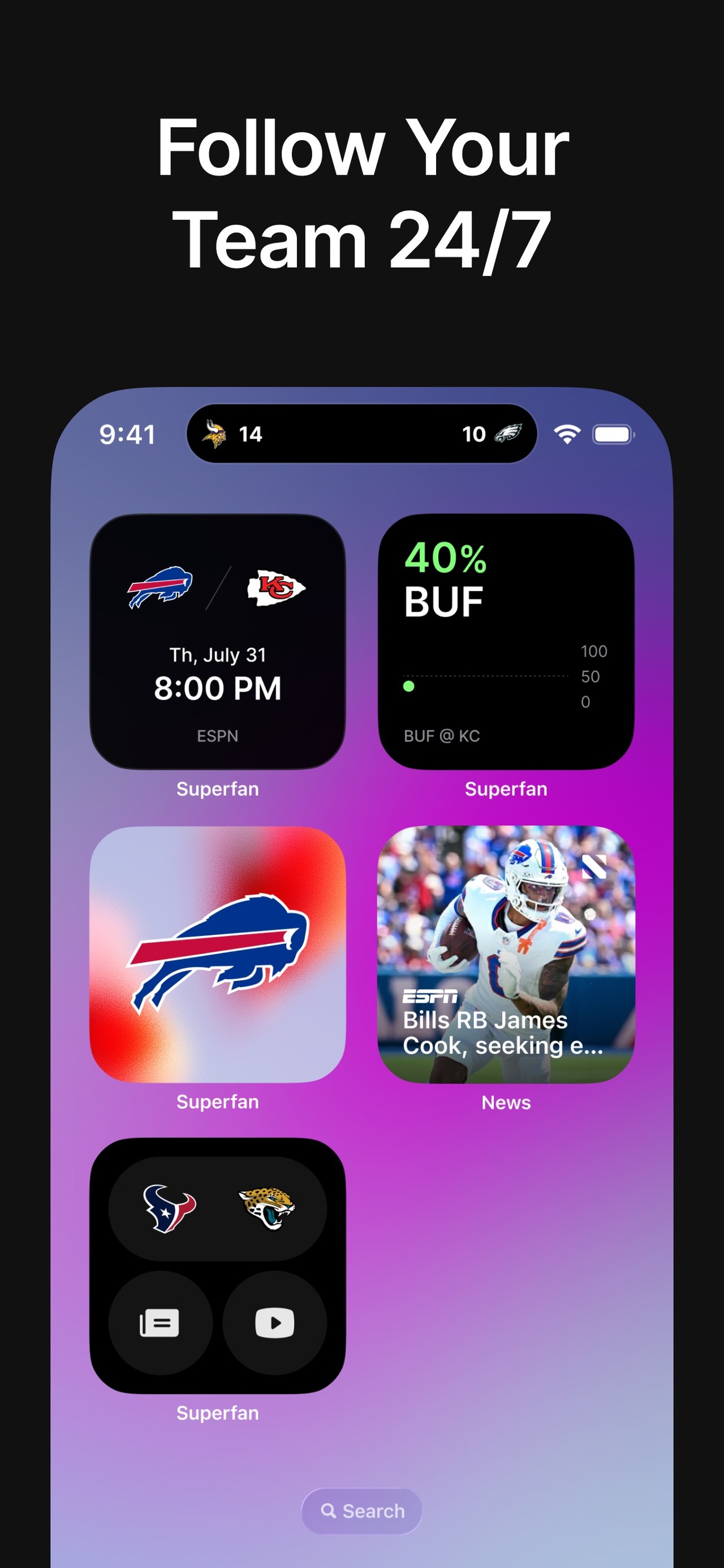 Superfan: Sports Scores + News iPhone screenshot 5