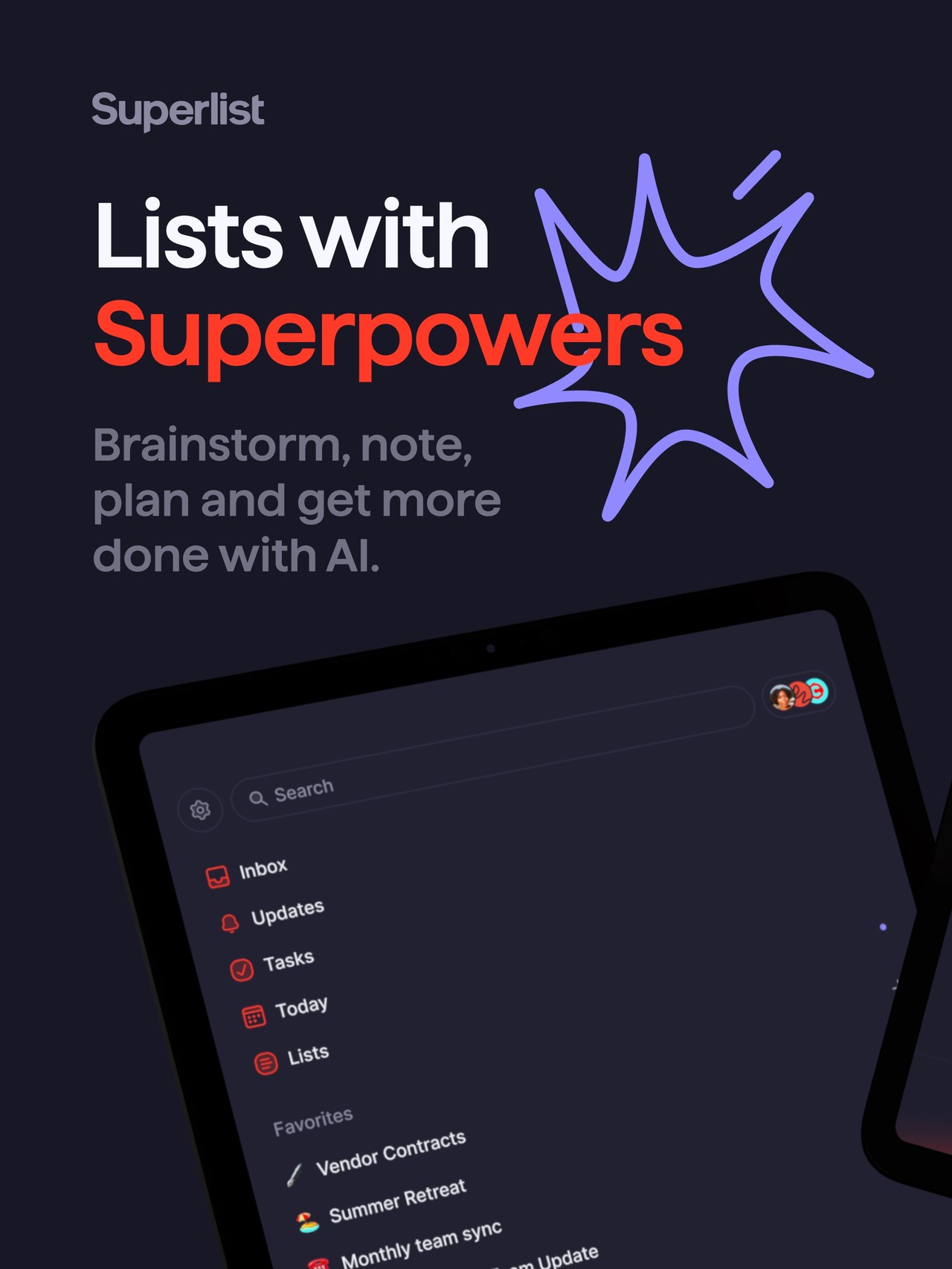 Superlist: To-Do List Planner iPad screenshot 1