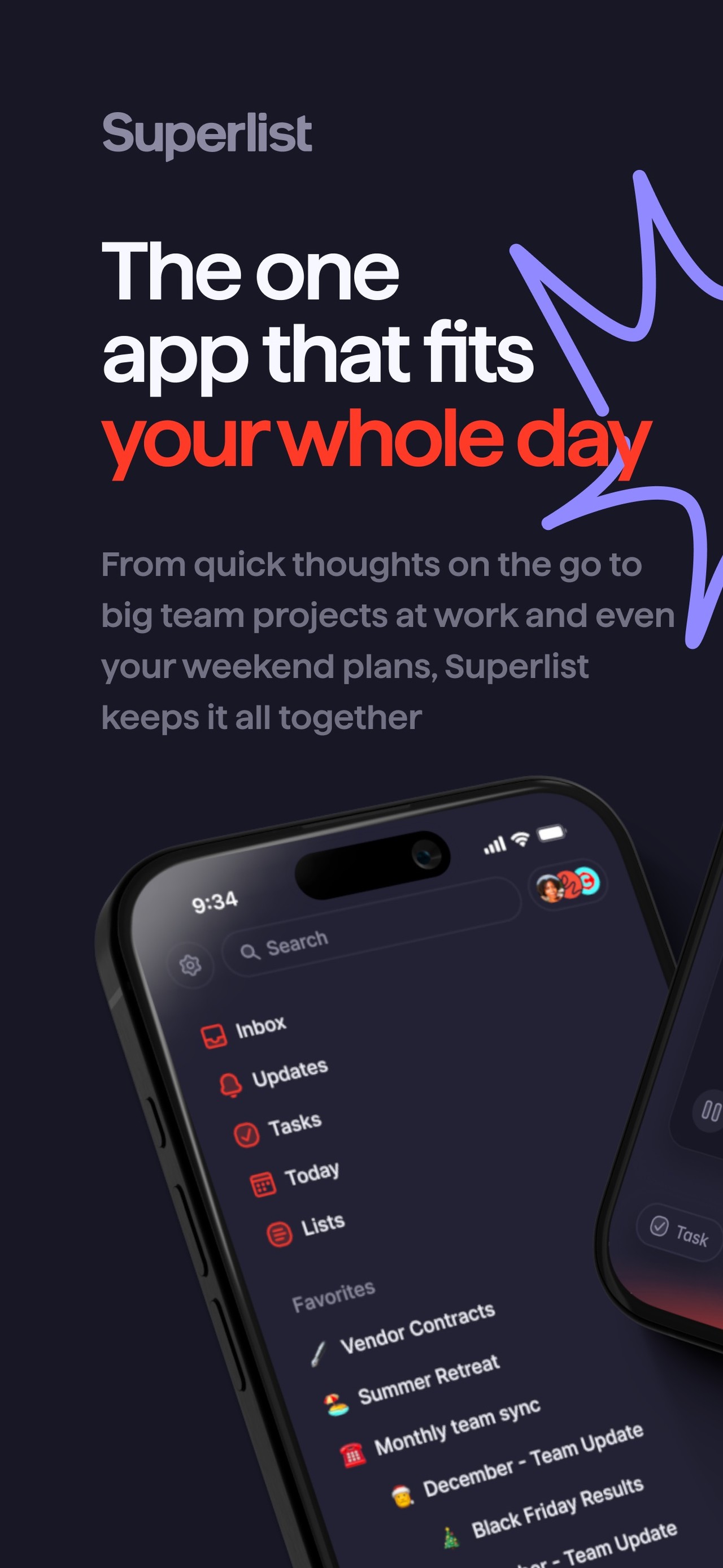 Superlist: To-Do List Planner iPhone screenshot 1