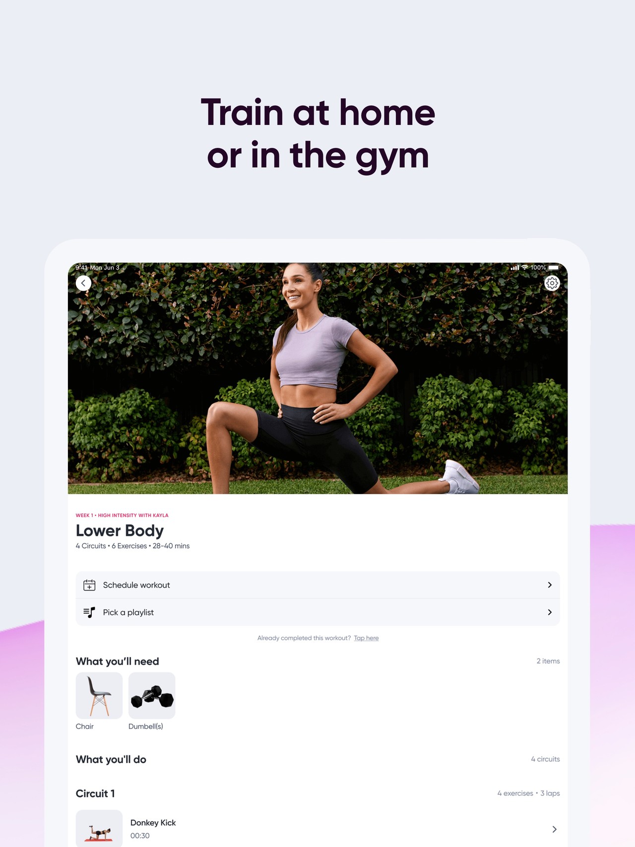 Sweat: Fitness App For Women iPad screenshot 3