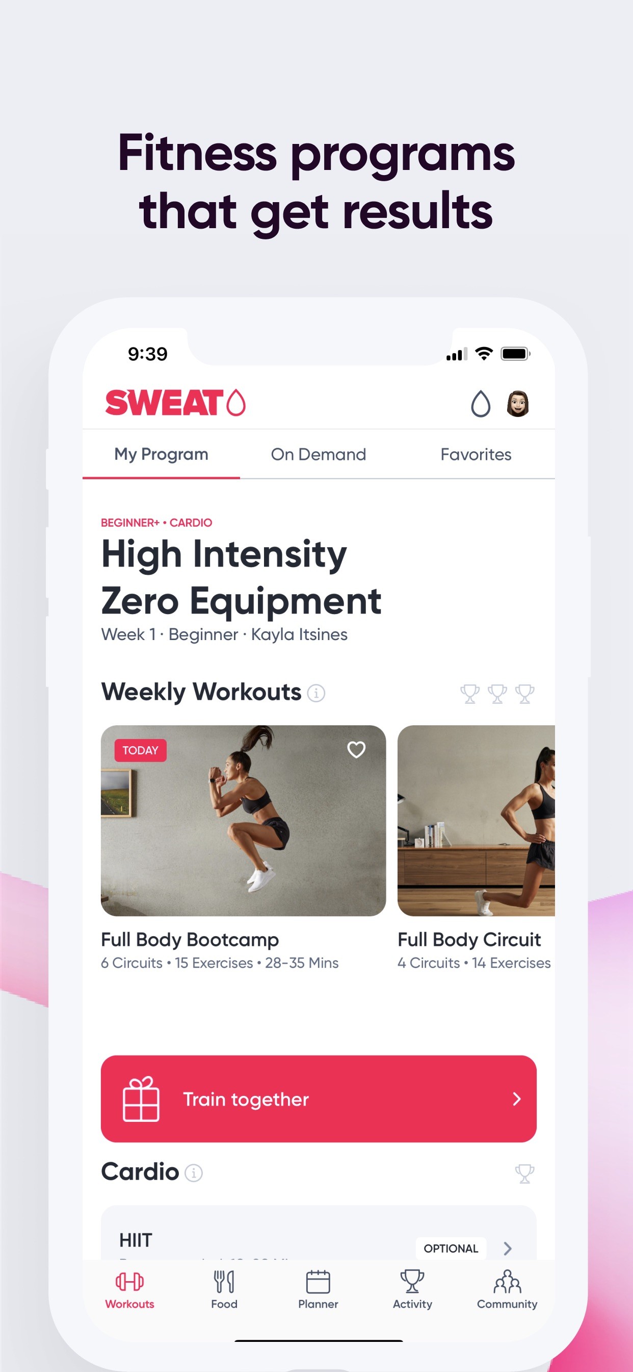 Sweat: Fitness App For Women iPhone screenshot 2