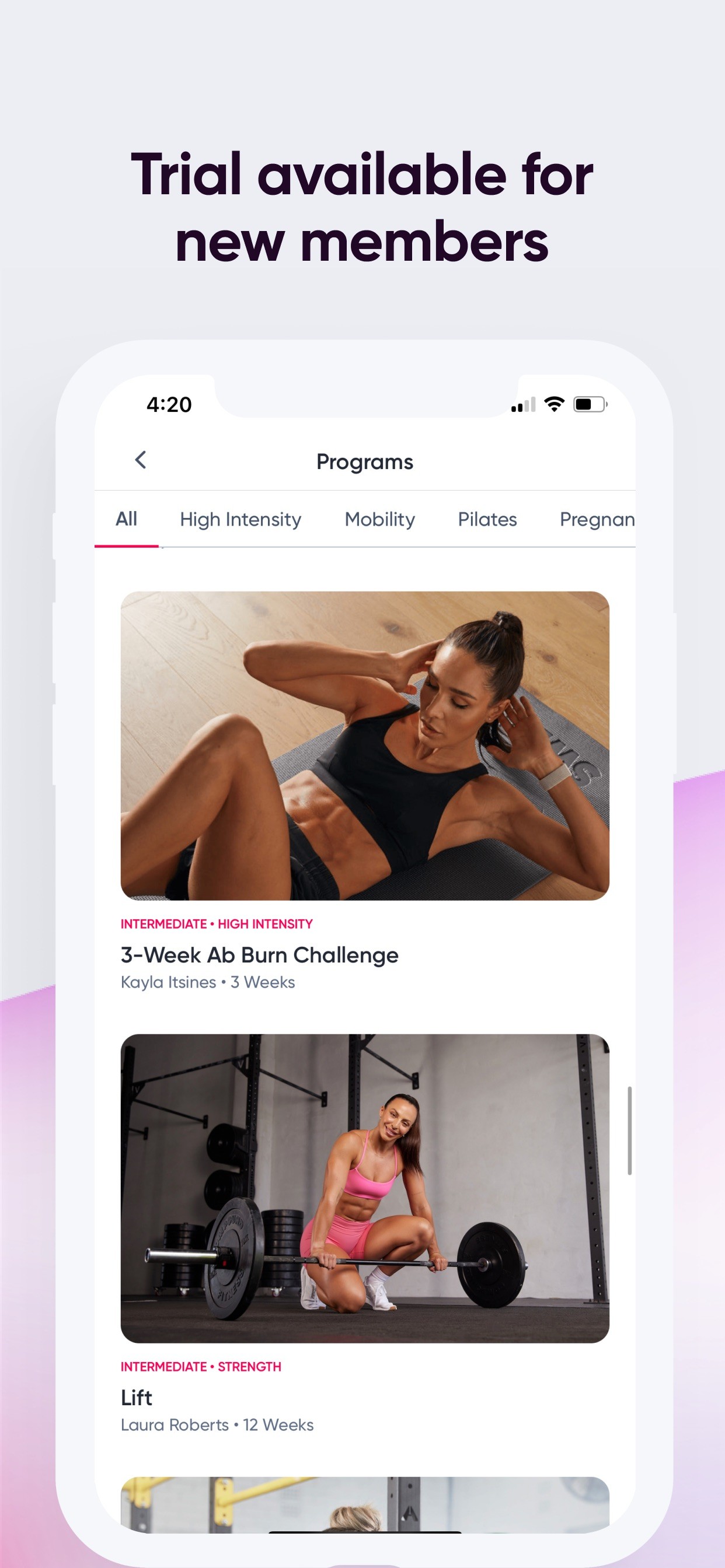 Sweat: Fitness App For Women iPhone screenshot 3