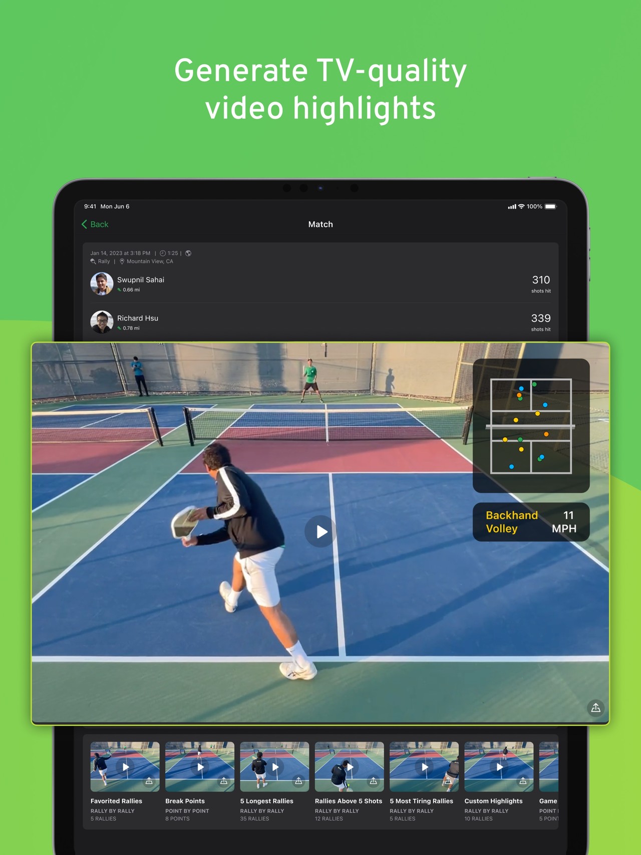 SwingVision: Tennis Pickleball iPad screenshot 3