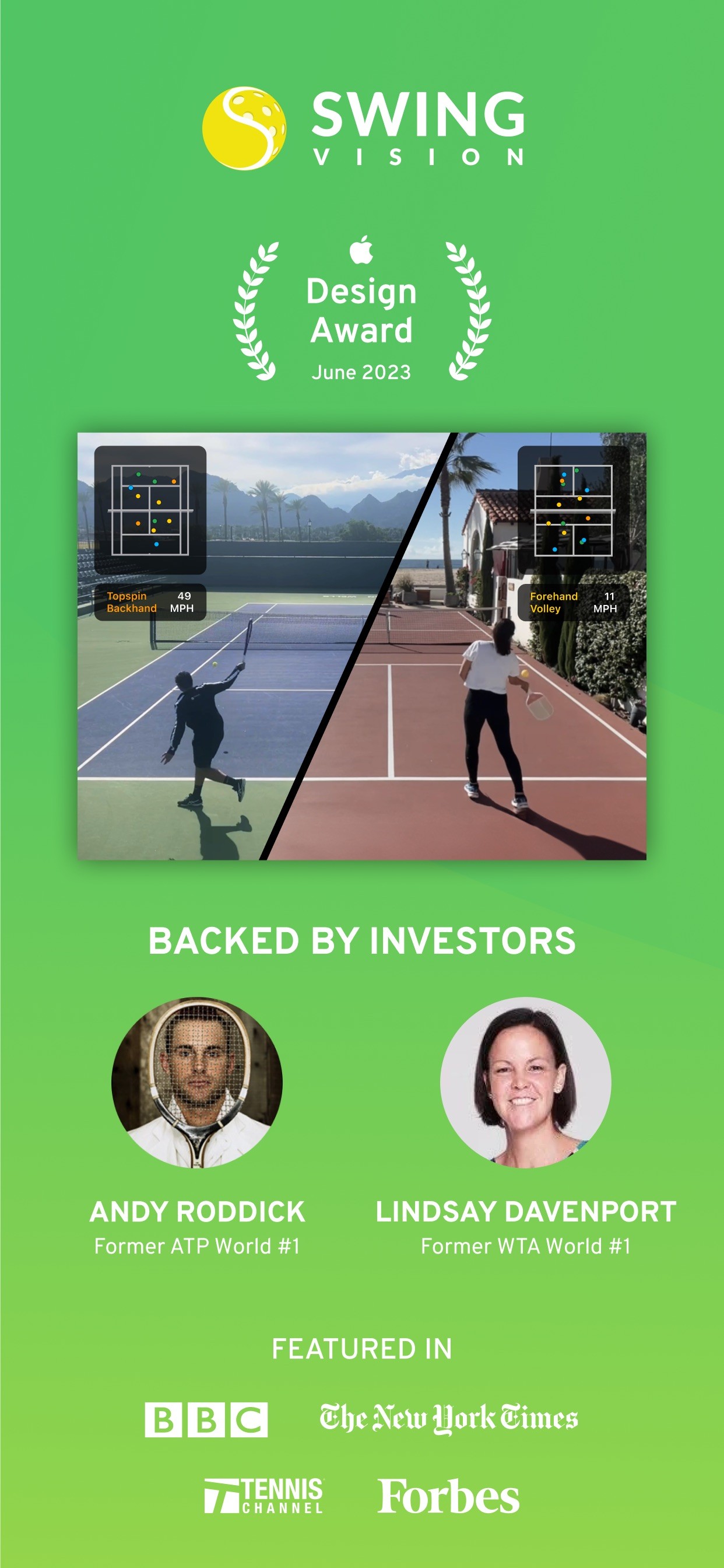 SwingVision: Tennis Pickleball iPhone screenshot 1