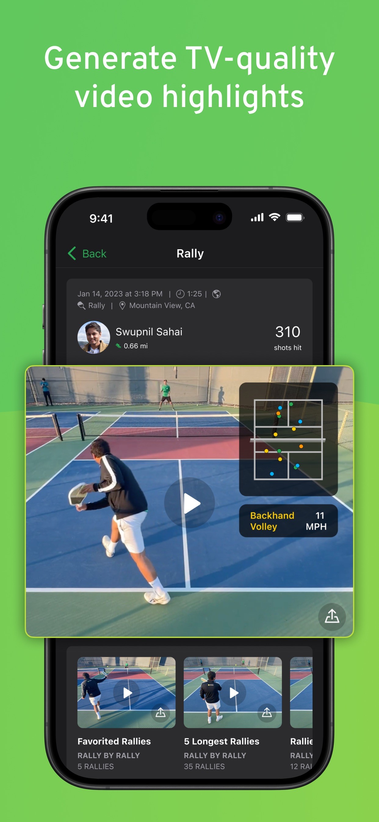SwingVision: Tennis Pickleball iPhone screenshot 3