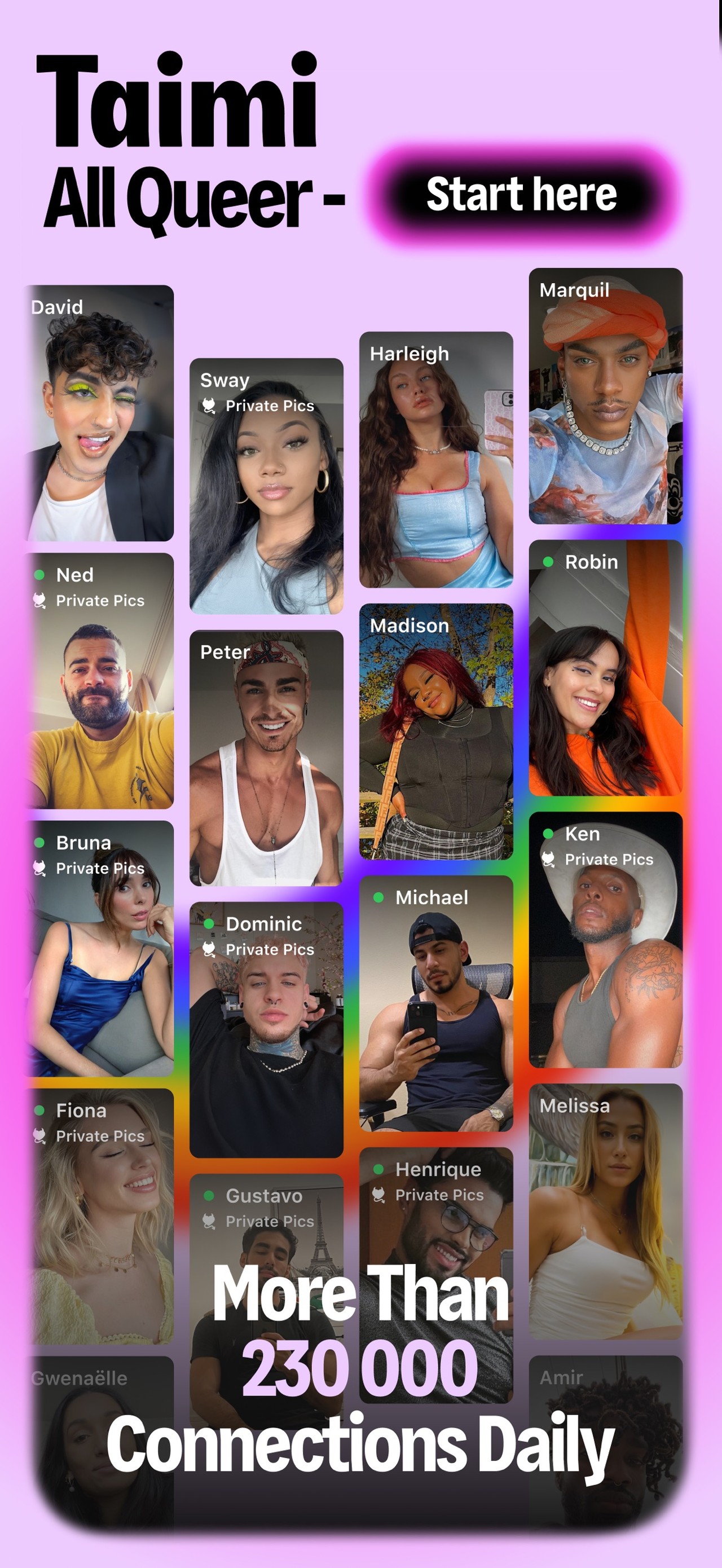 Taimi: LGBTQ+ Dating & Meet Up iPhone screenshot 1