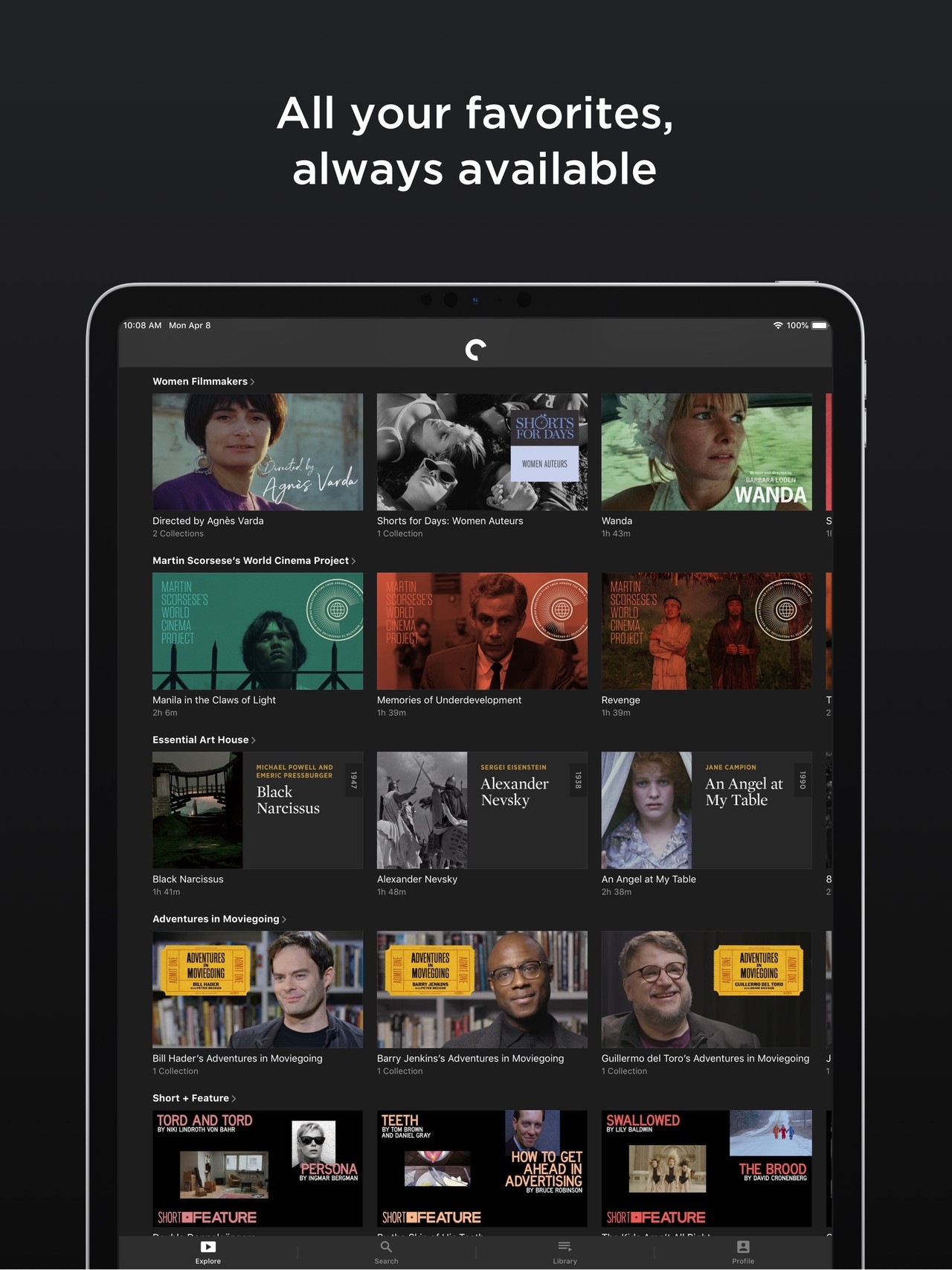 The Criterion Channel iPad screenshot 3