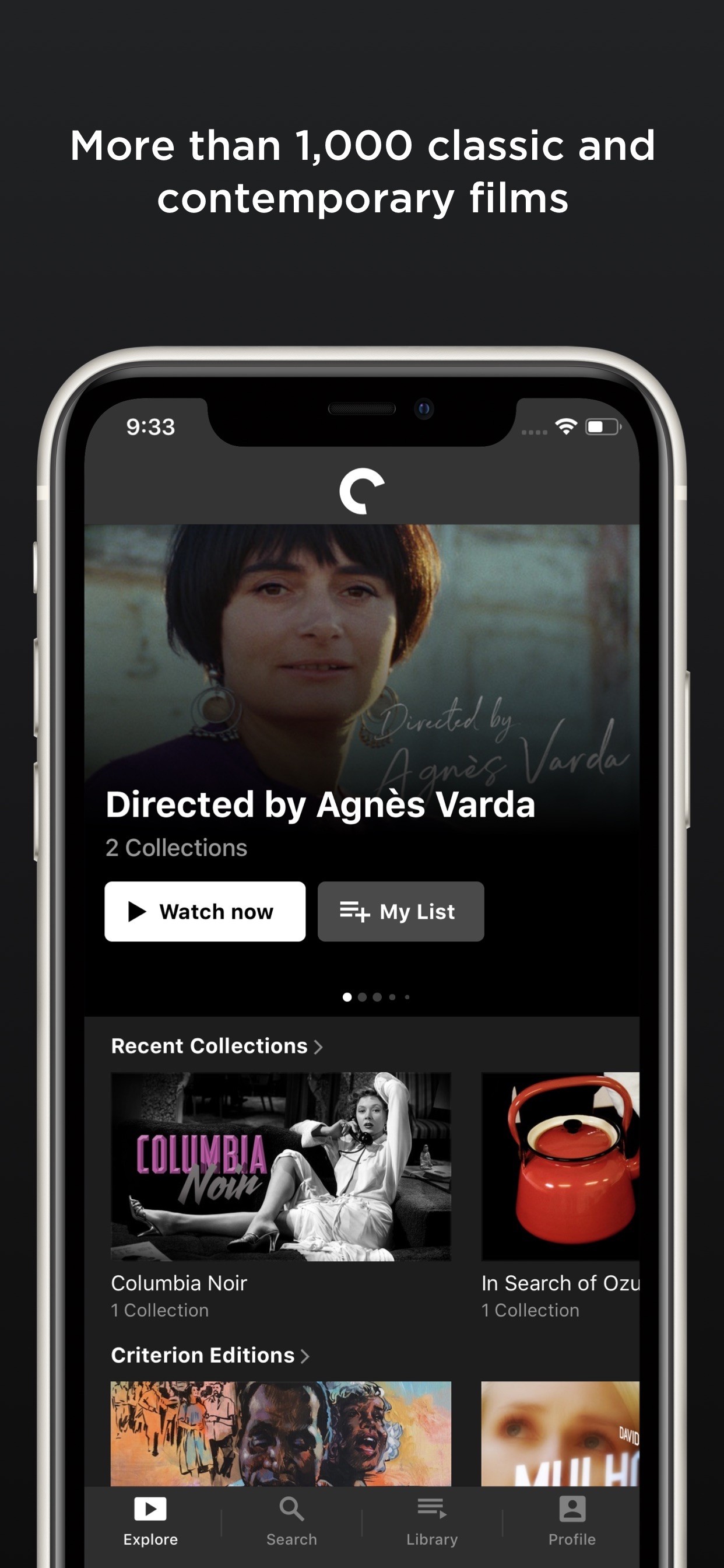 The Criterion Channel iPhone screenshot 2