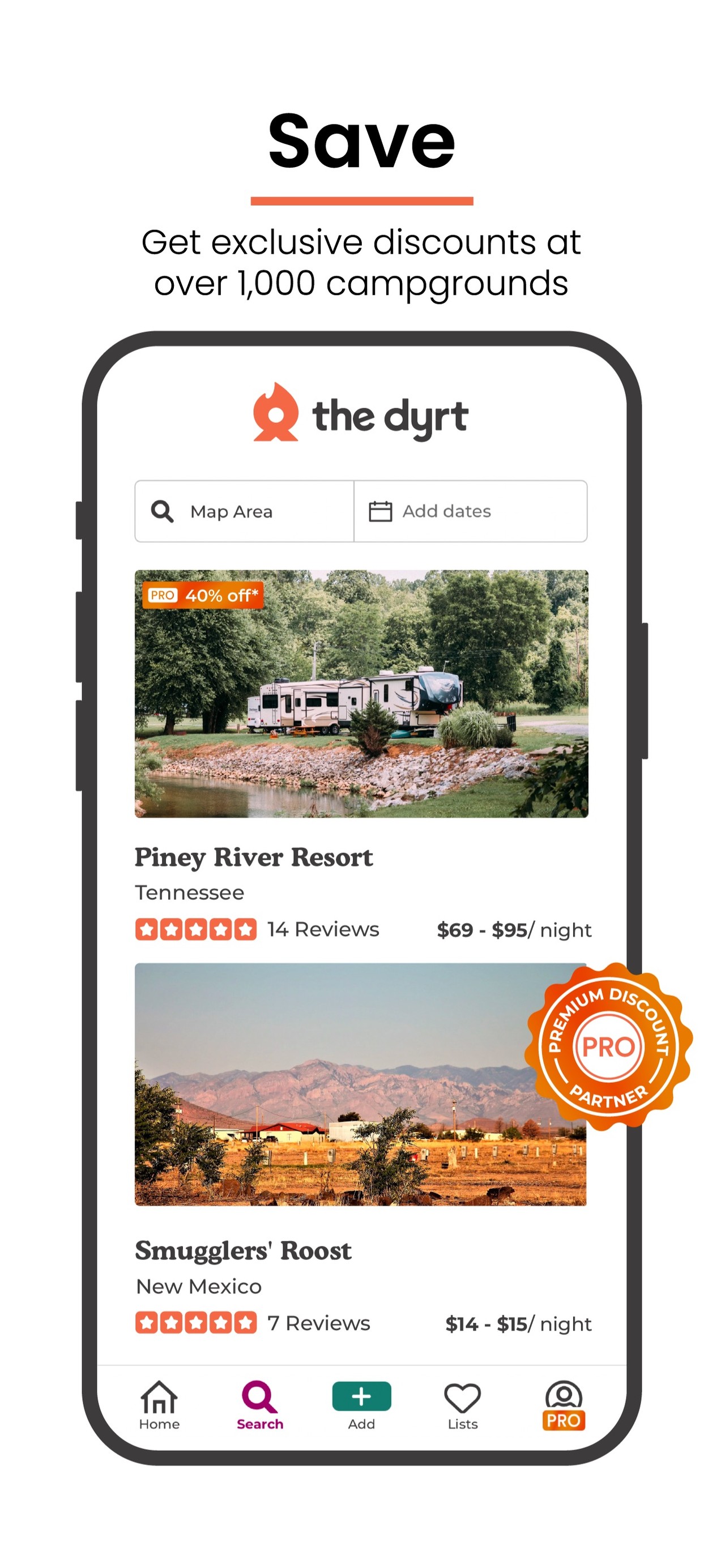 The Dyrt: RV & Free Camping iPhone screenshot 5