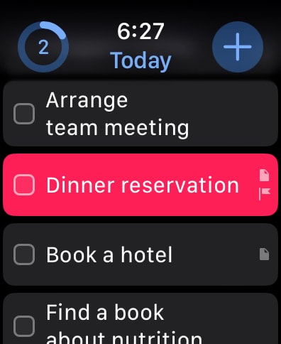 Things 3 Apple Watch screenshot 3