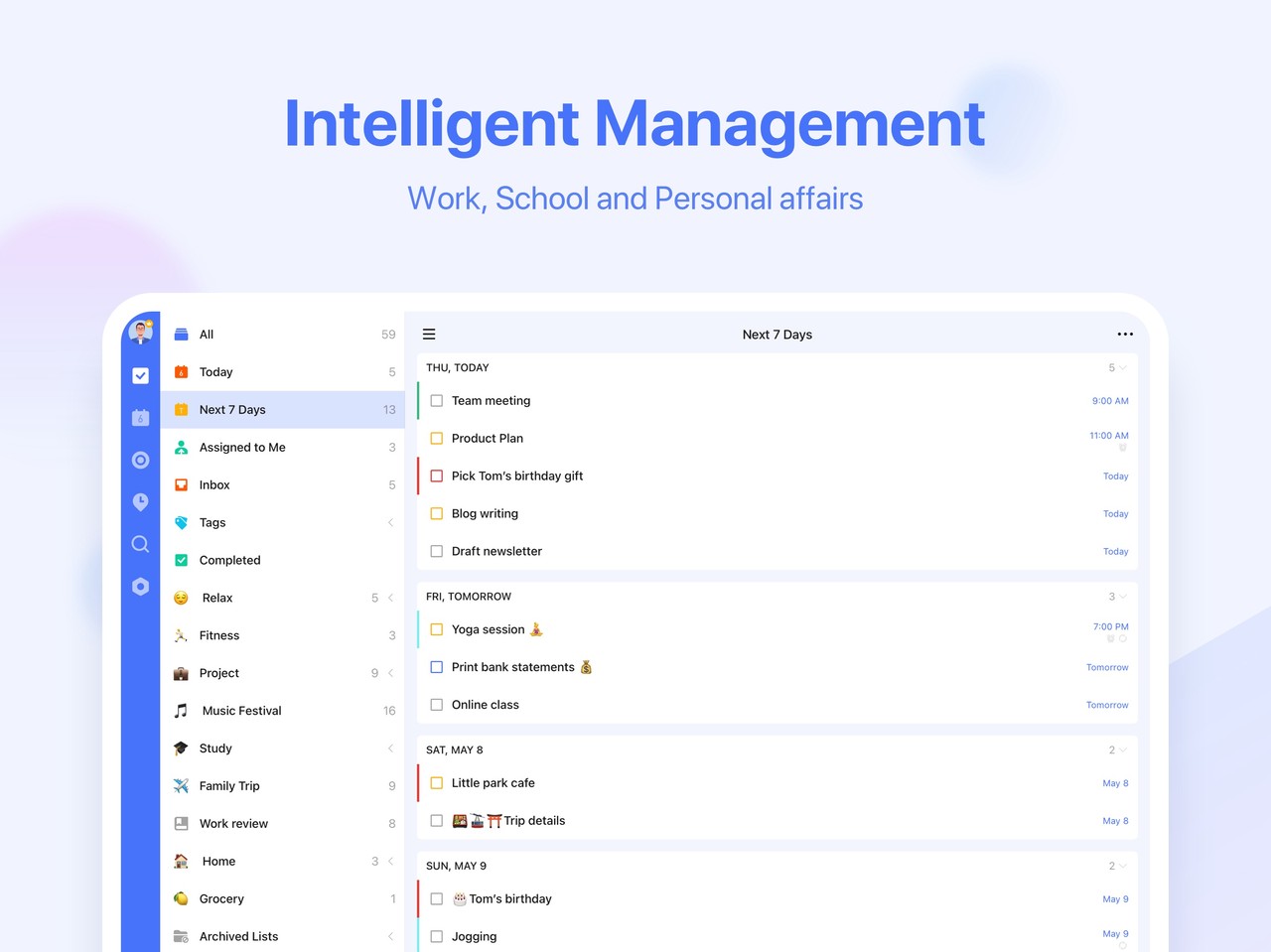 TickTick:To-Do List & Calendar iPad screenshot 1
