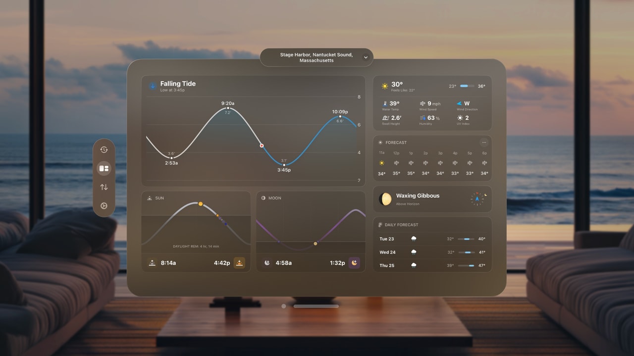 Tide Guide: Charts & Tables Apple Vision screenshot 2