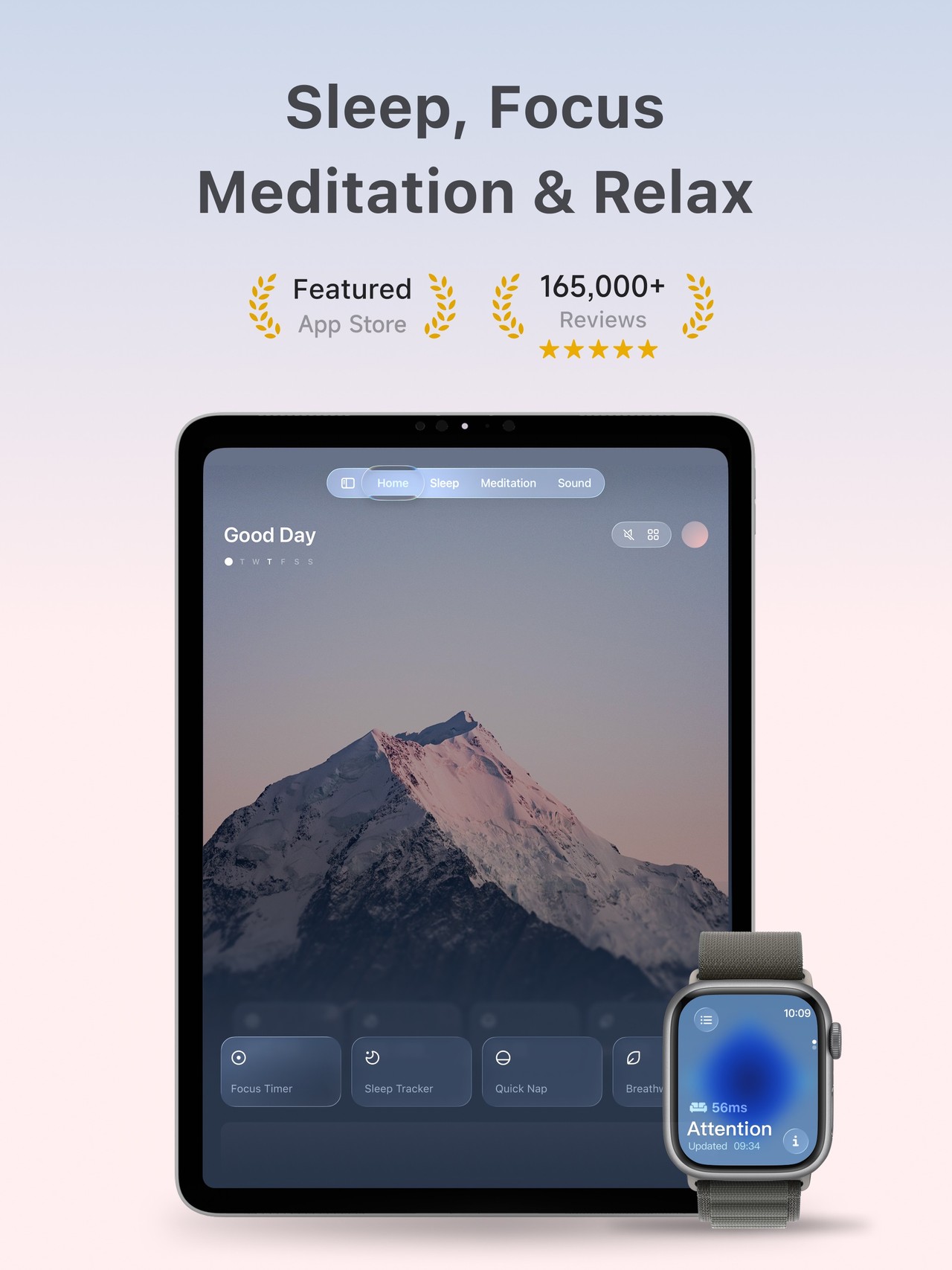 TIDE: Sleep, Focus, Meditation iPad screenshot 1