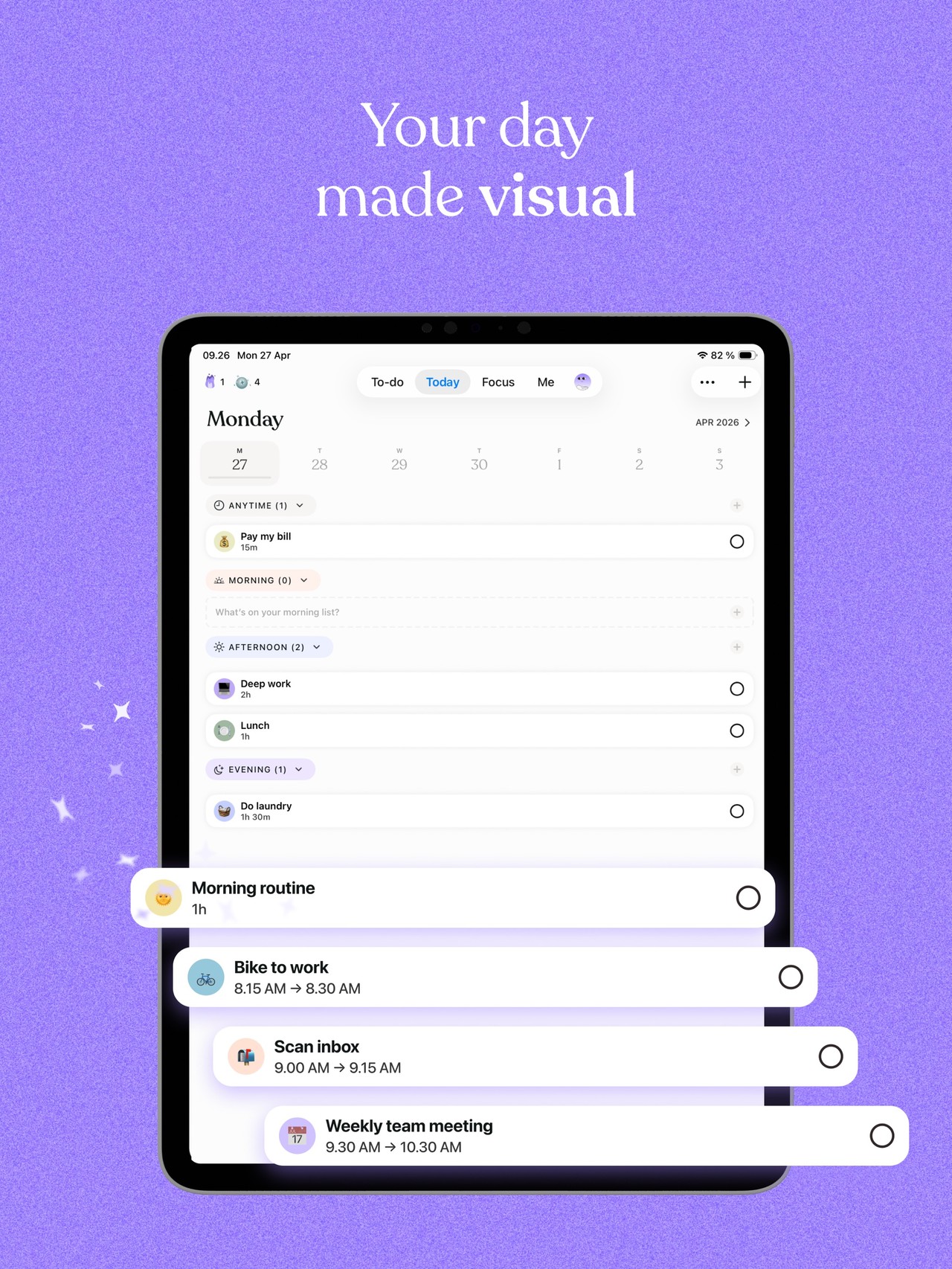 Tiimo: To Do List & AI Planner iPad screenshot 2