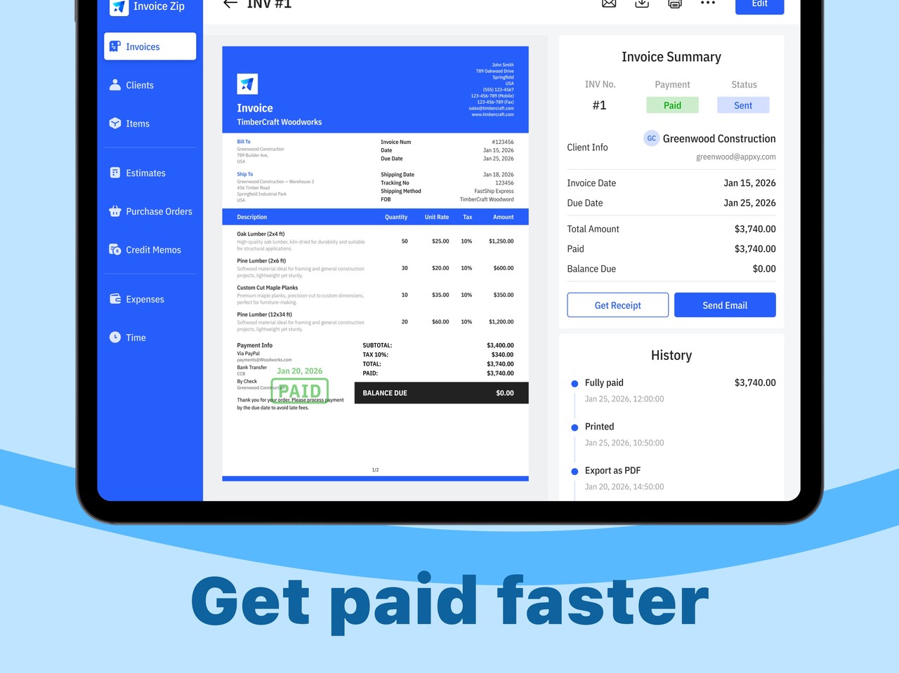 Tiny Invoice - Invoice Maker iPad screenshot 4