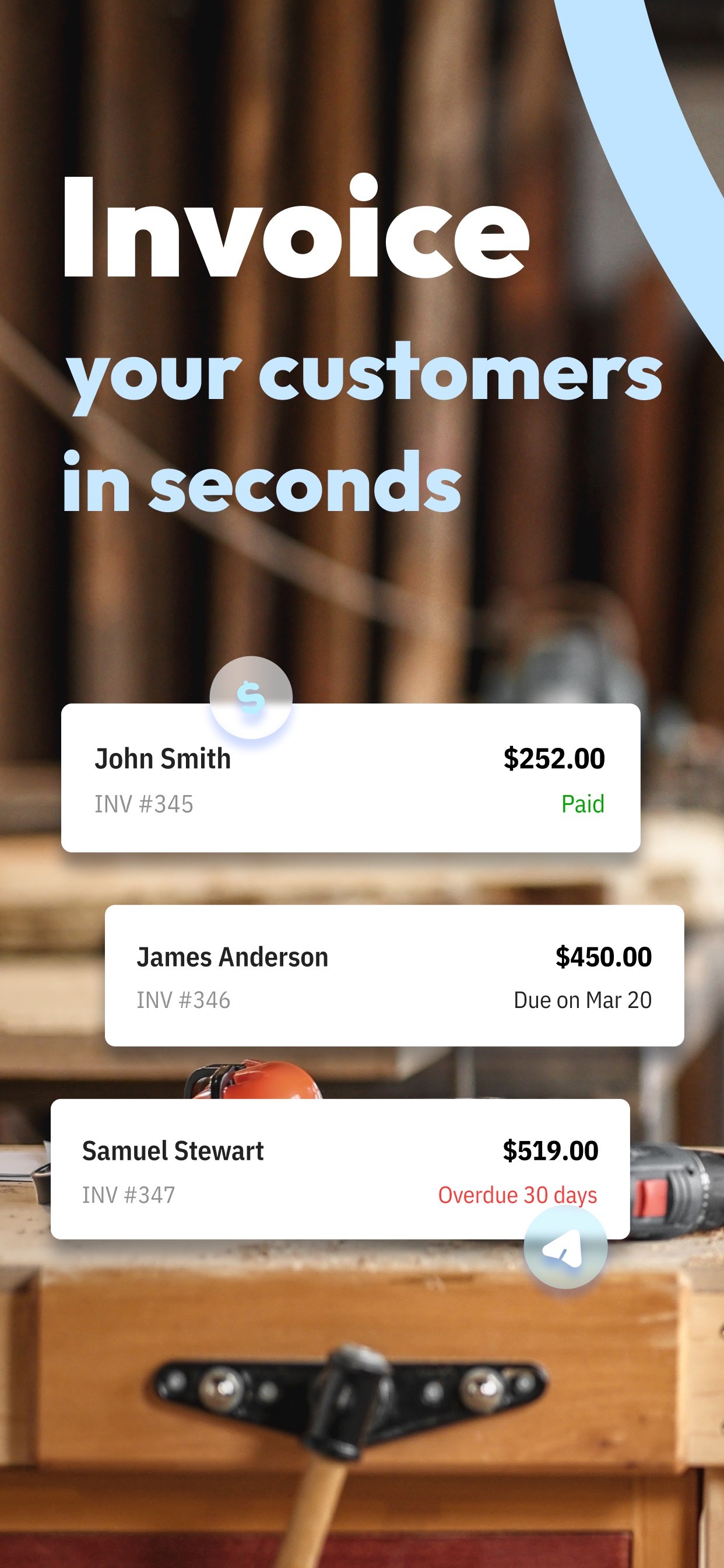 Tiny Invoice - Invoice Maker iPhone screenshot 1
