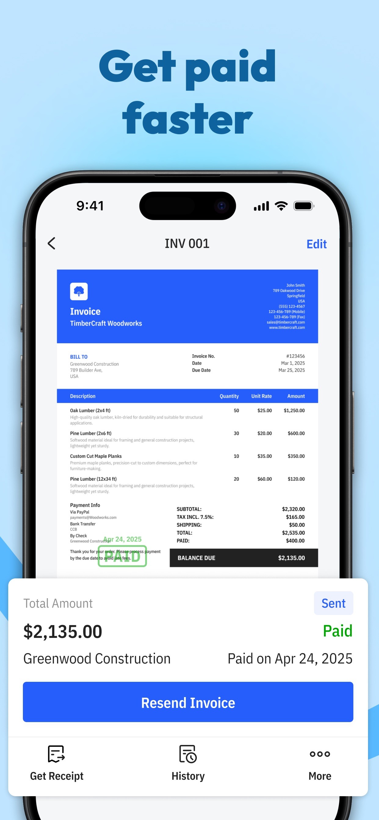 Tiny Invoice - Invoice Maker iPhone screenshot 5