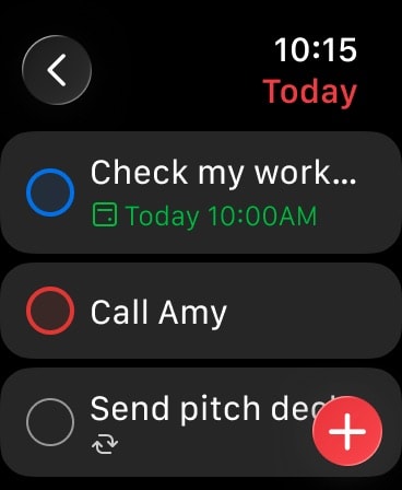 Todoist: To Do List & Calendar Apple Watch screenshot 1