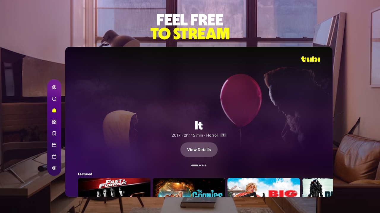 Tubi: Movies & Live TV Apple Vision screenshot 1