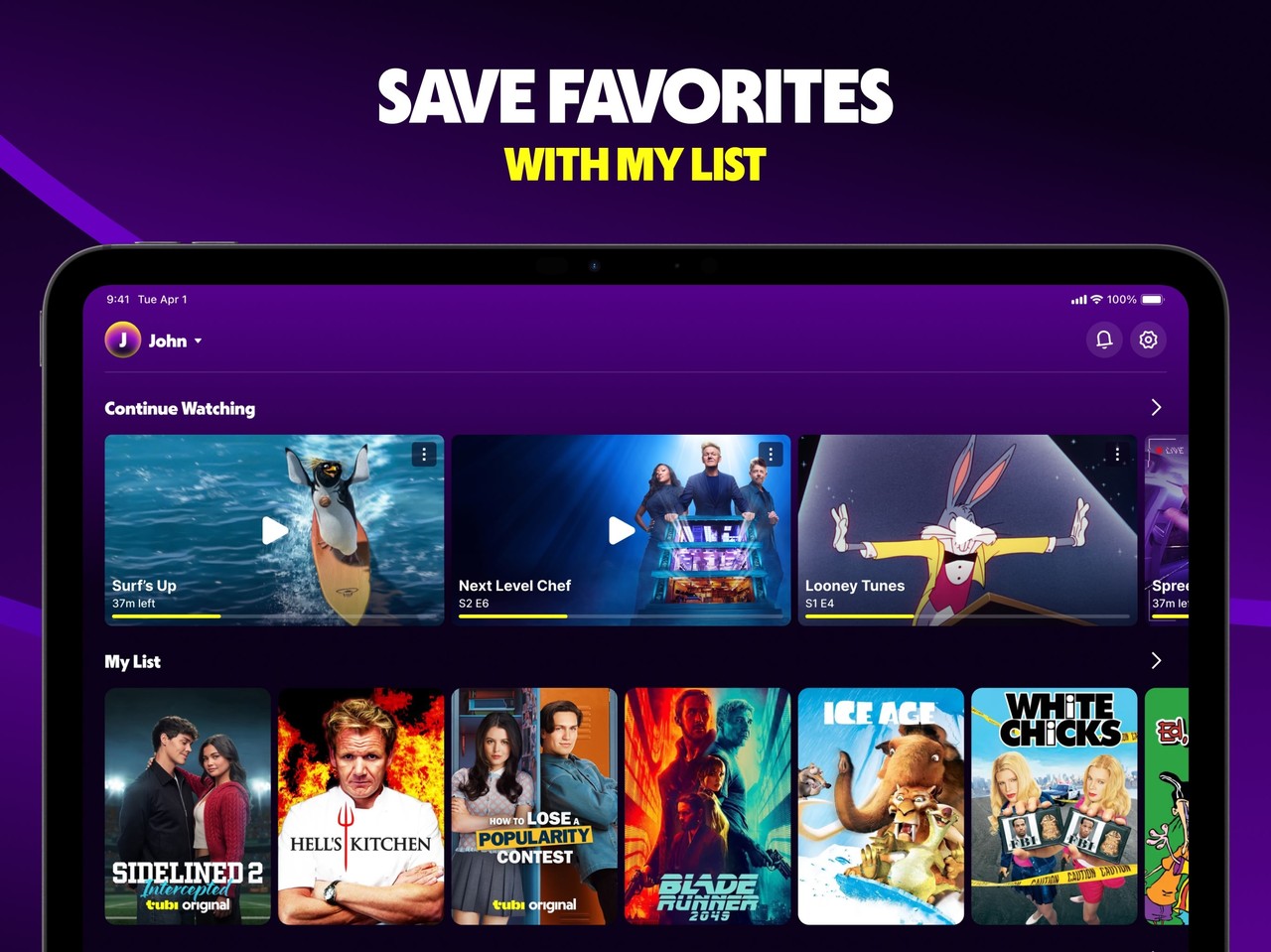Tubi: Movies & Live TV iPad screenshot 3