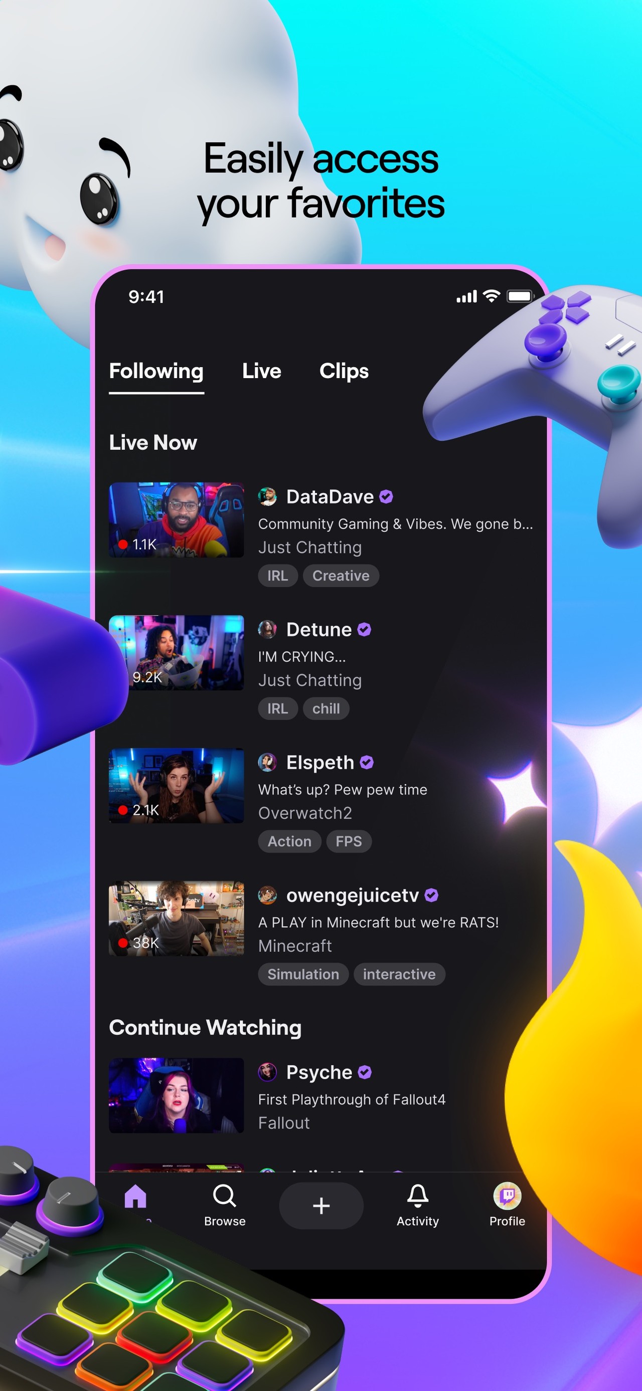 Twitch: Live Streaming iPhone screenshot 2