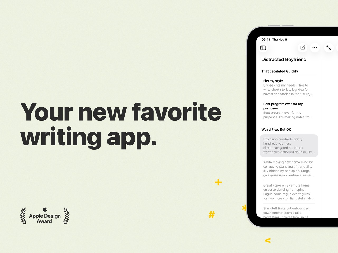 Ulysses: Writing App iPad screenshot 1