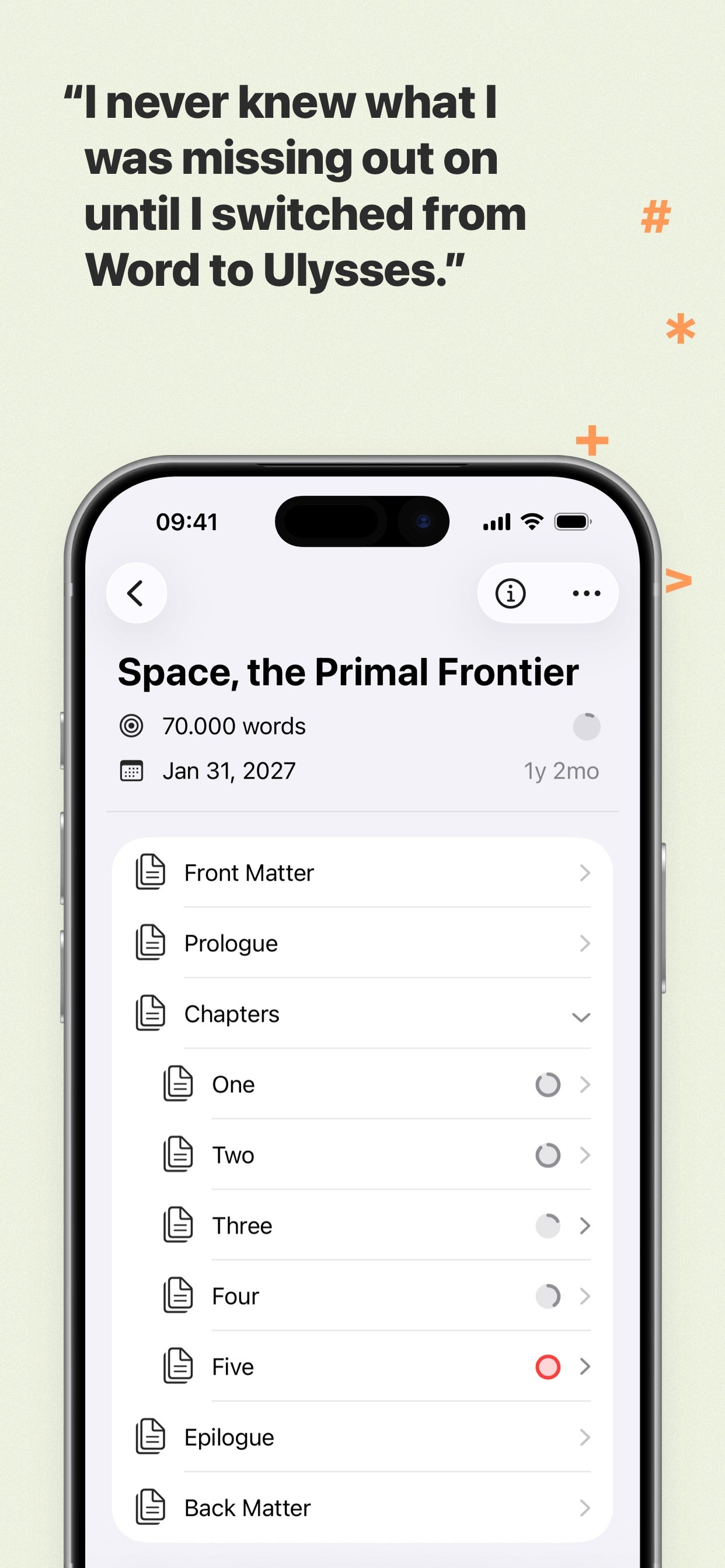 Ulysses: Writing App iPhone screenshot 2