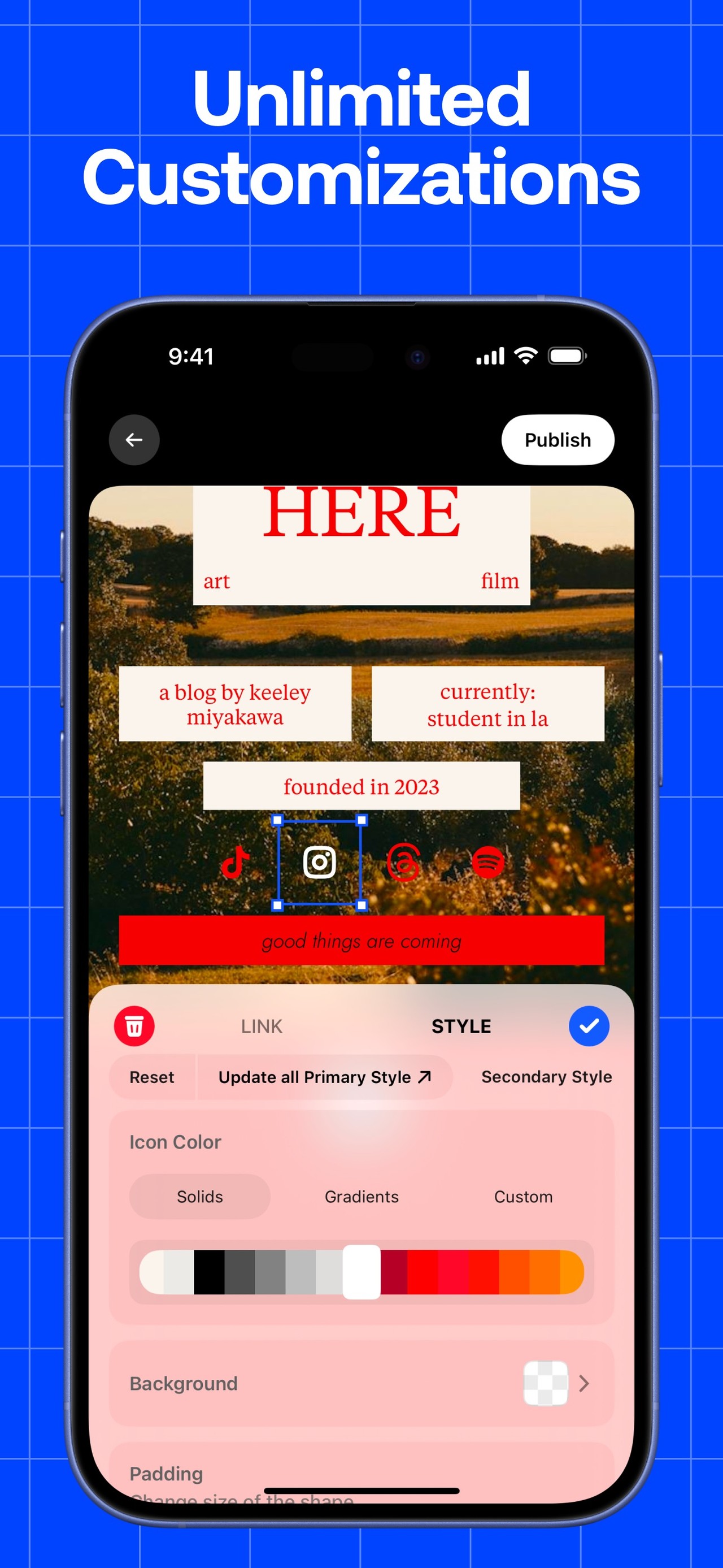 Universe Website Builder iPhone screenshot 6