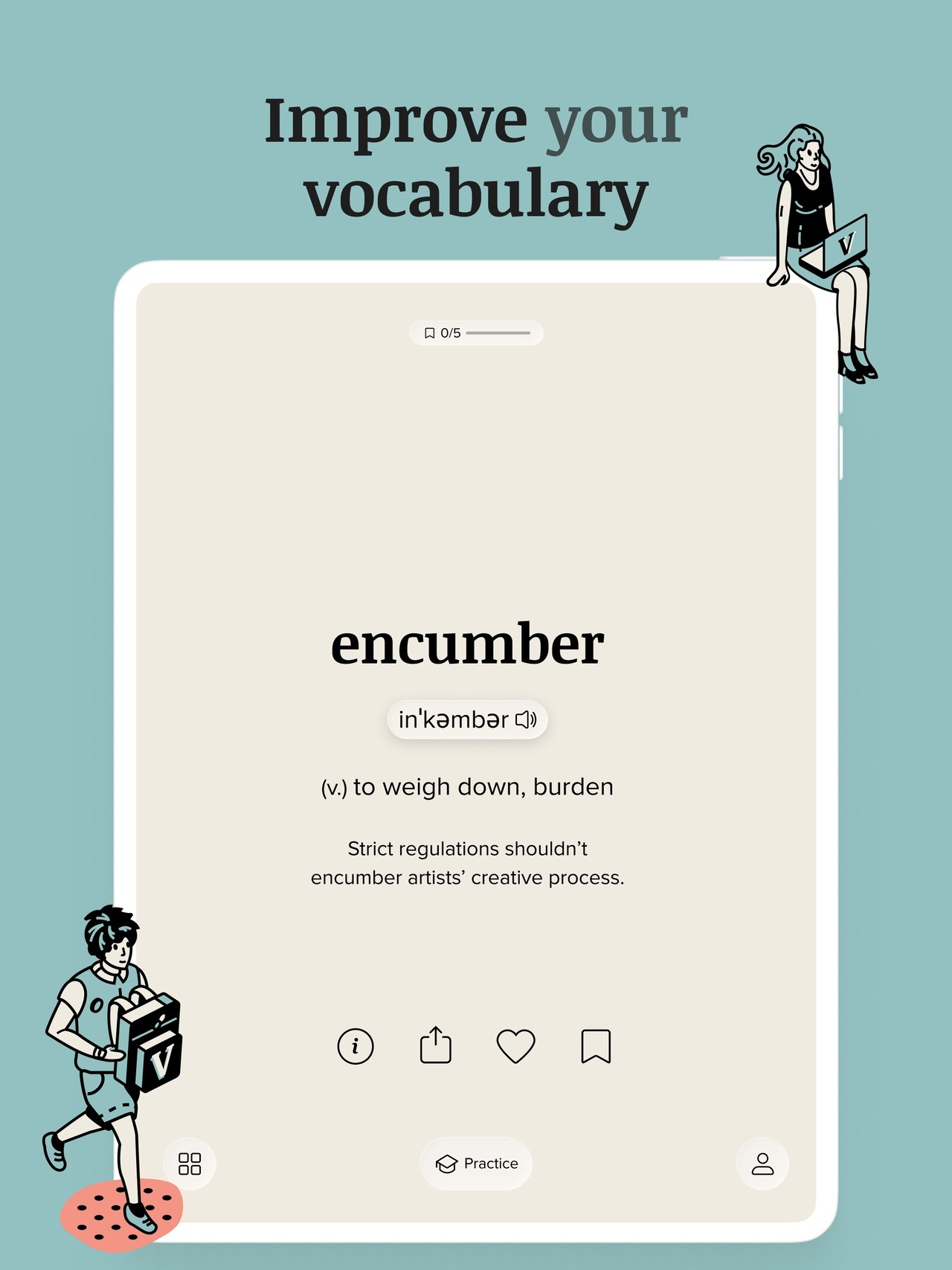 Vocabulary - Learn words daily iPad screenshot 1