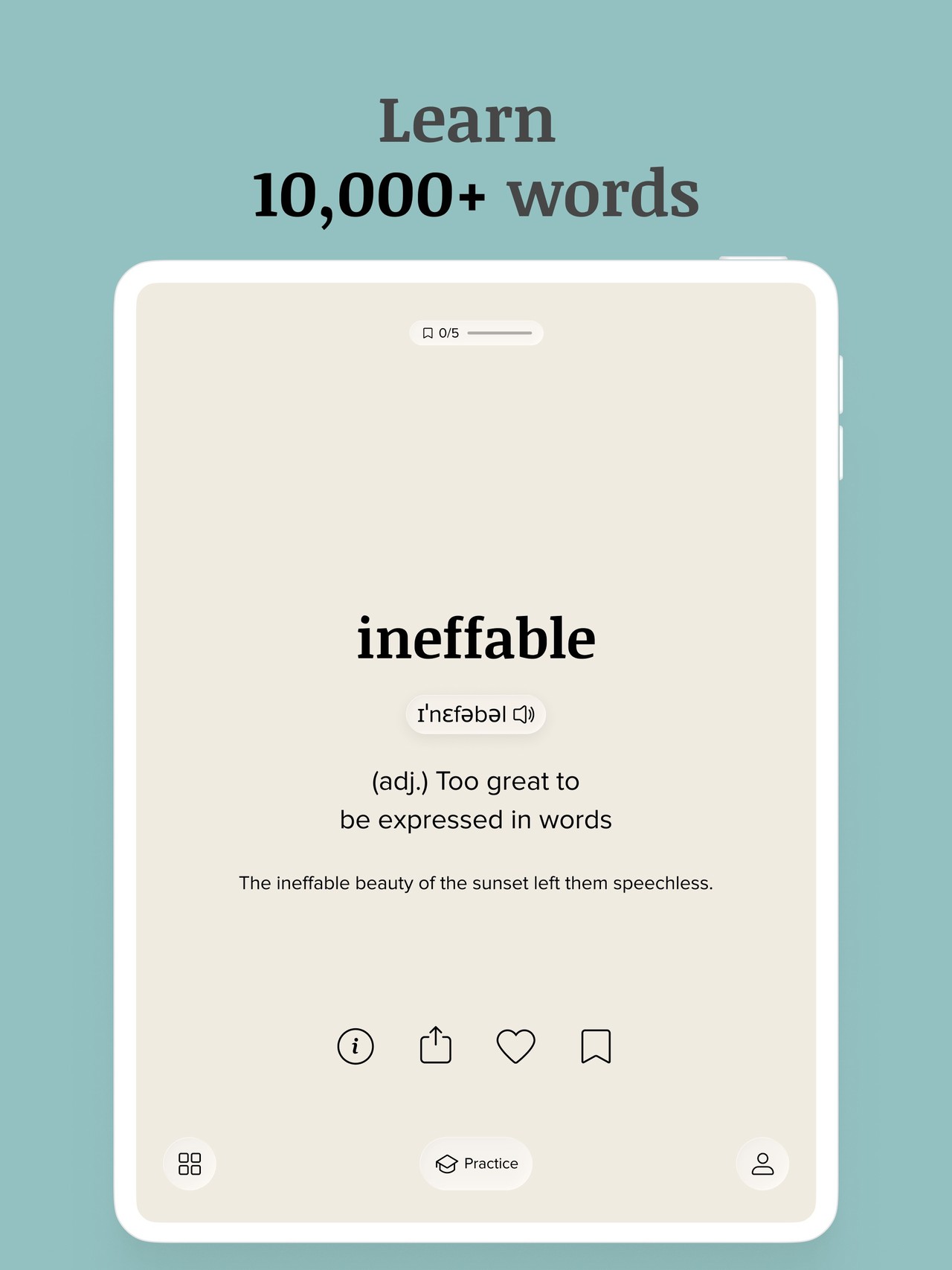 Vocabulary - Learn words daily iPad screenshot 3