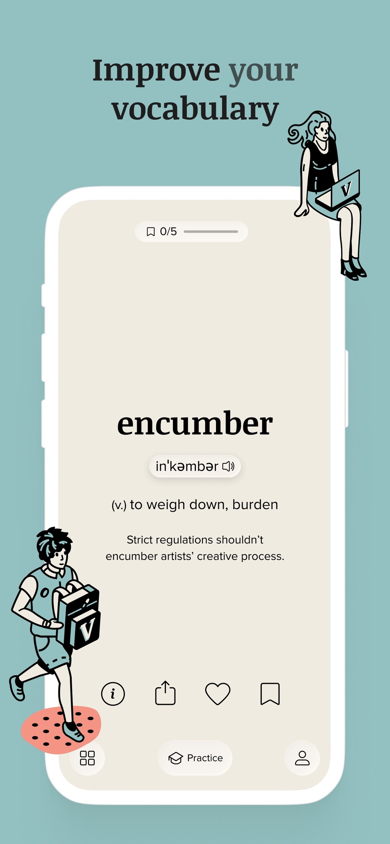 Vocabulary - Learn words daily iPhone screenshot 1