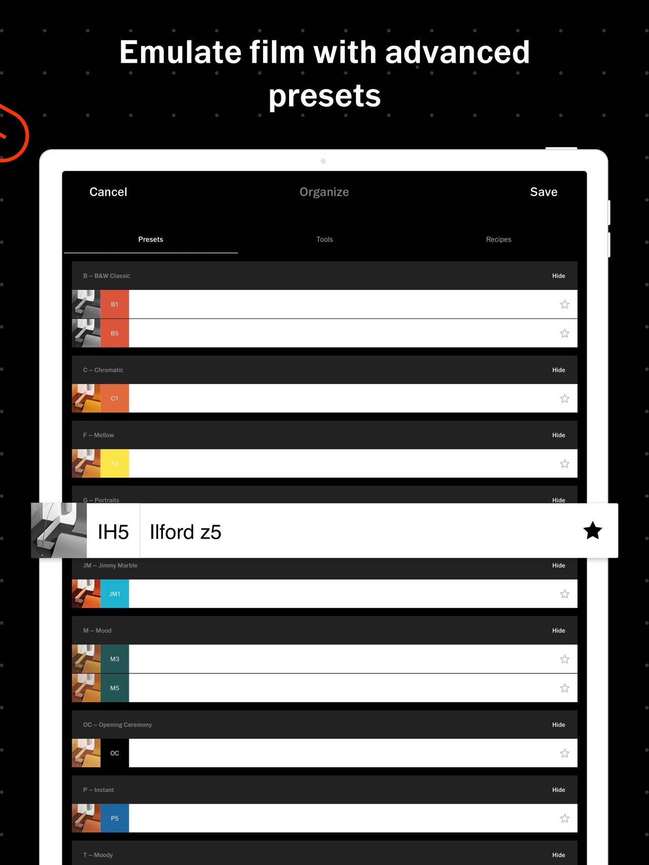 VSCO: Photo & Video Editor iPad screenshot 3