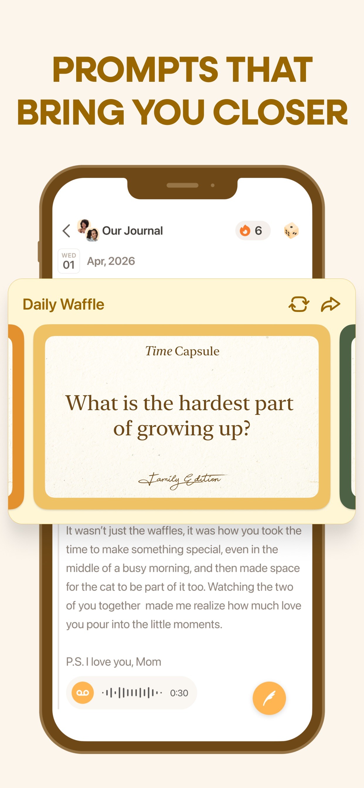 Waffle: Shared Journal iPhone screenshot 3