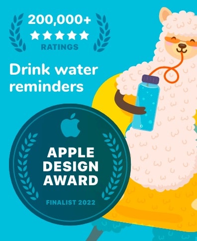 Water tracker Waterllama Apple Watch screenshot 1