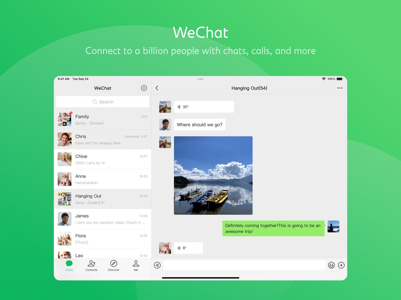 WeChat iPad screenshot 1