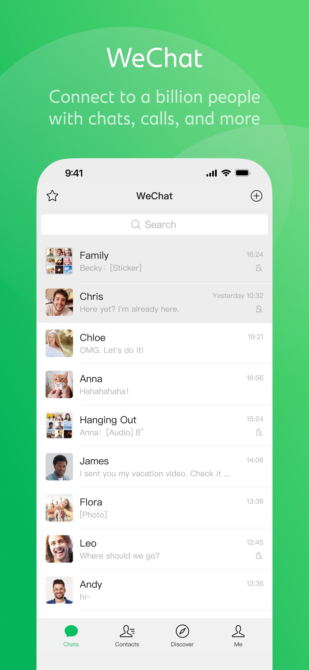 WeChat iPhone screenshot 1