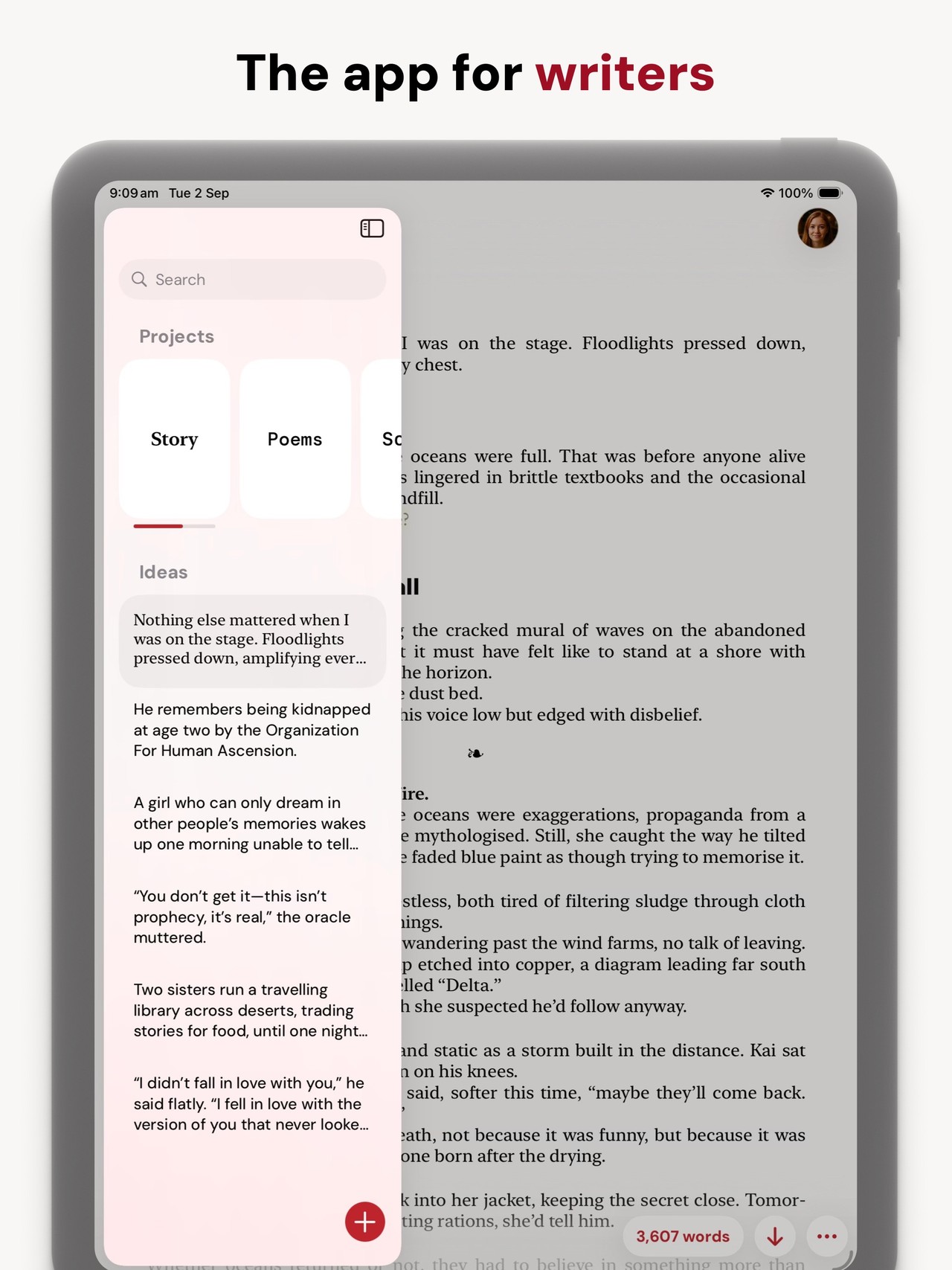 Werdsmith: Writing App iPad screenshot 1