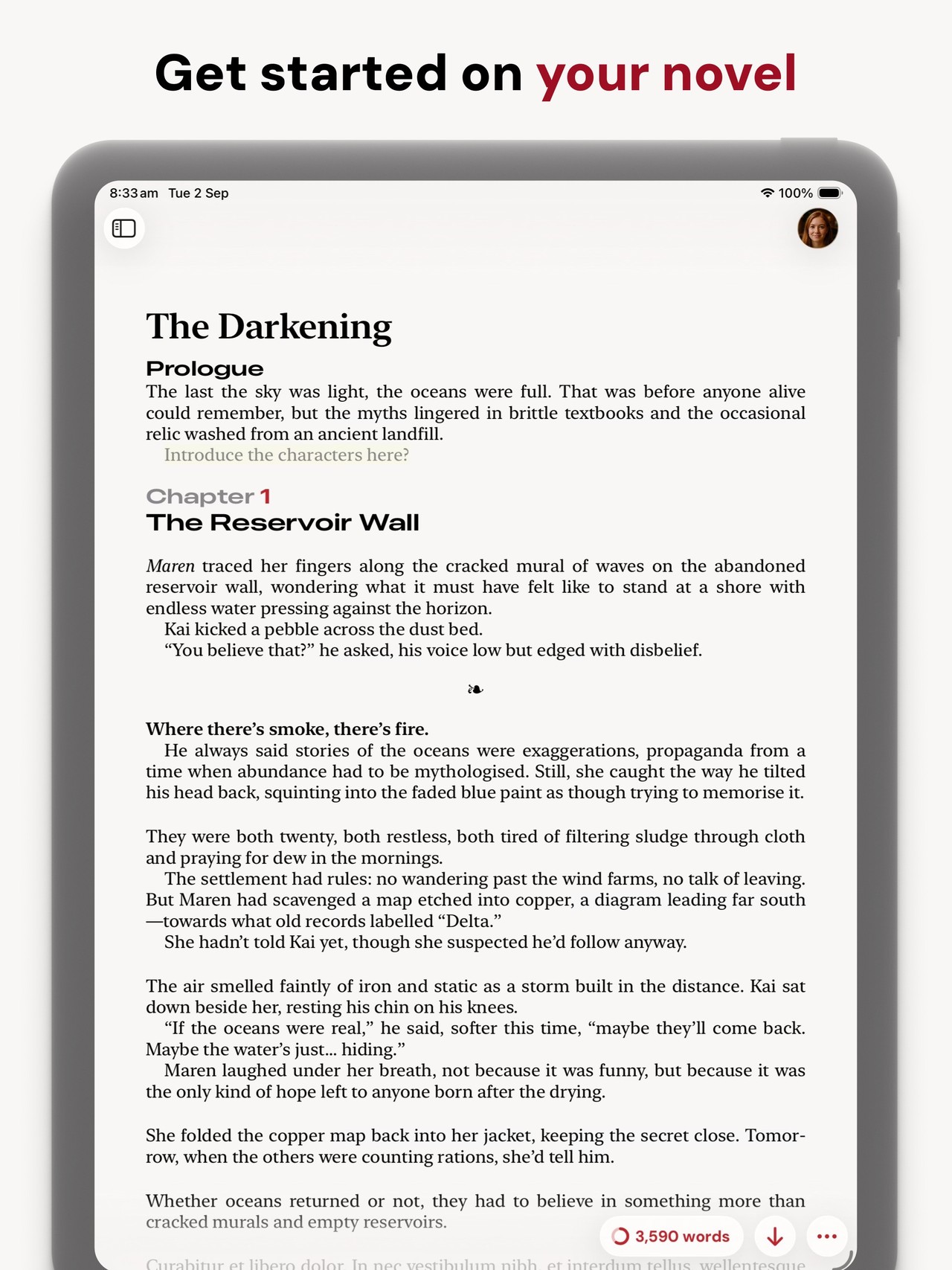 Werdsmith: Writing App iPad screenshot 3