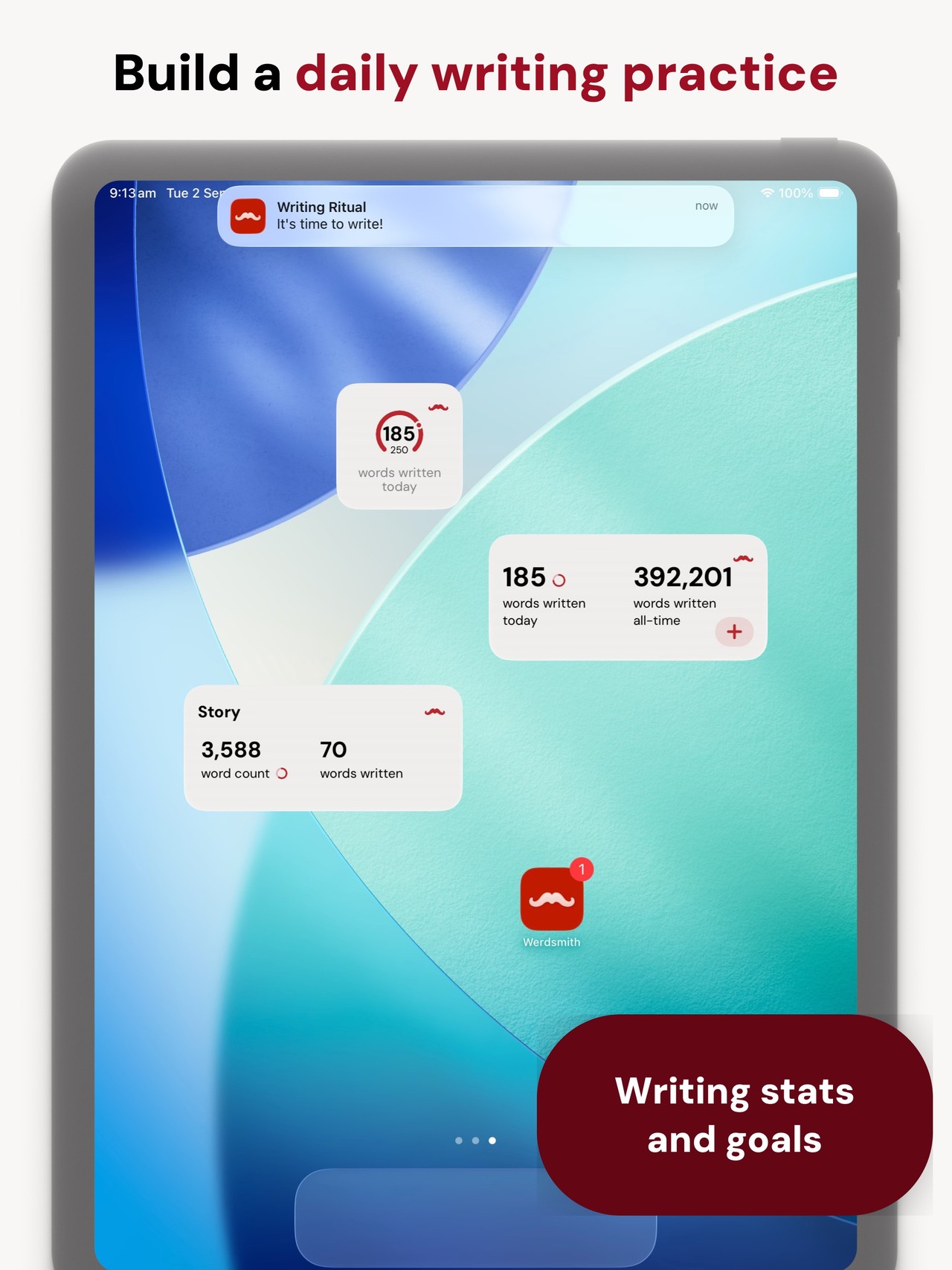 Werdsmith: Writing App iPad screenshot 4